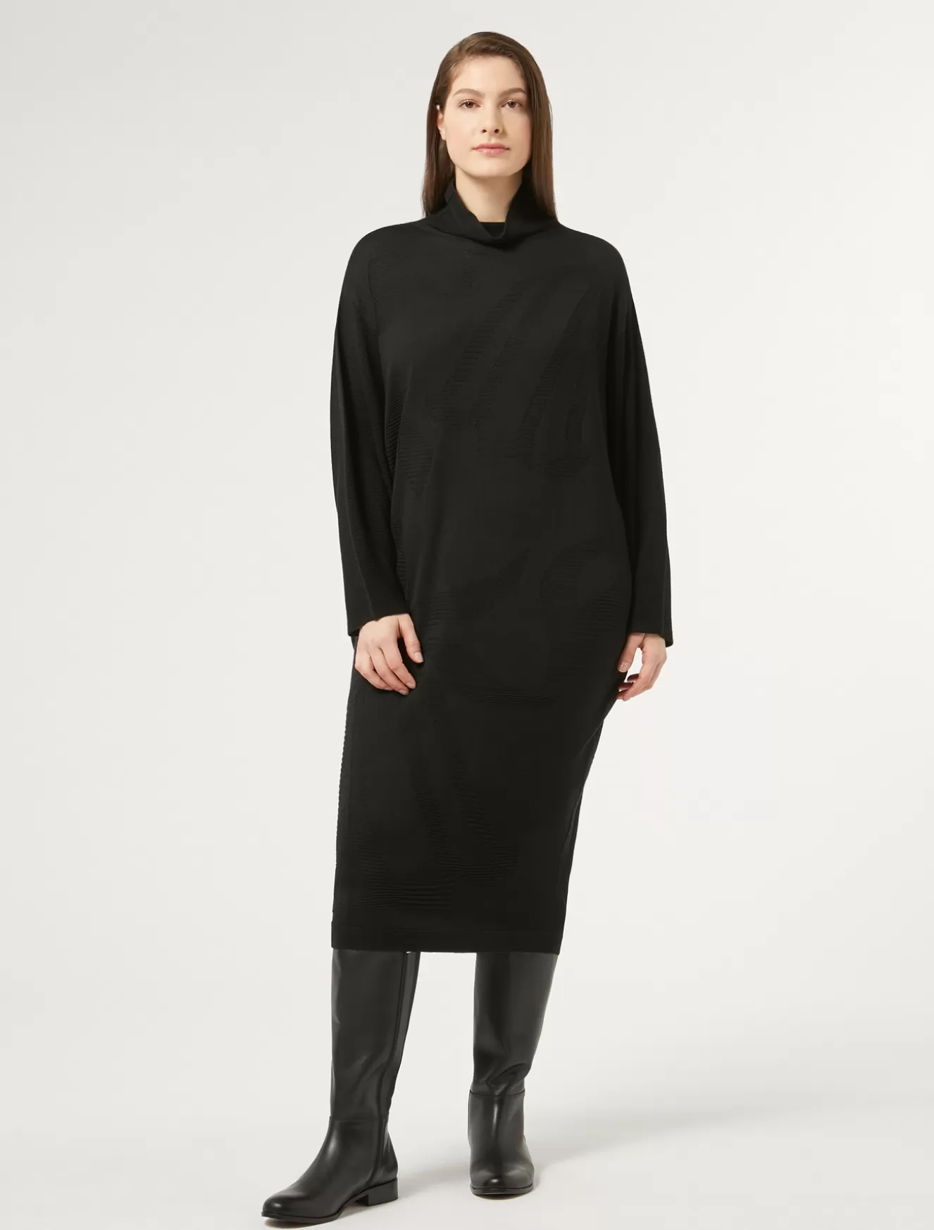 Kleider | Kleider<Marina Rinaldi Kleid aus Wollgemisch SCHWARZ