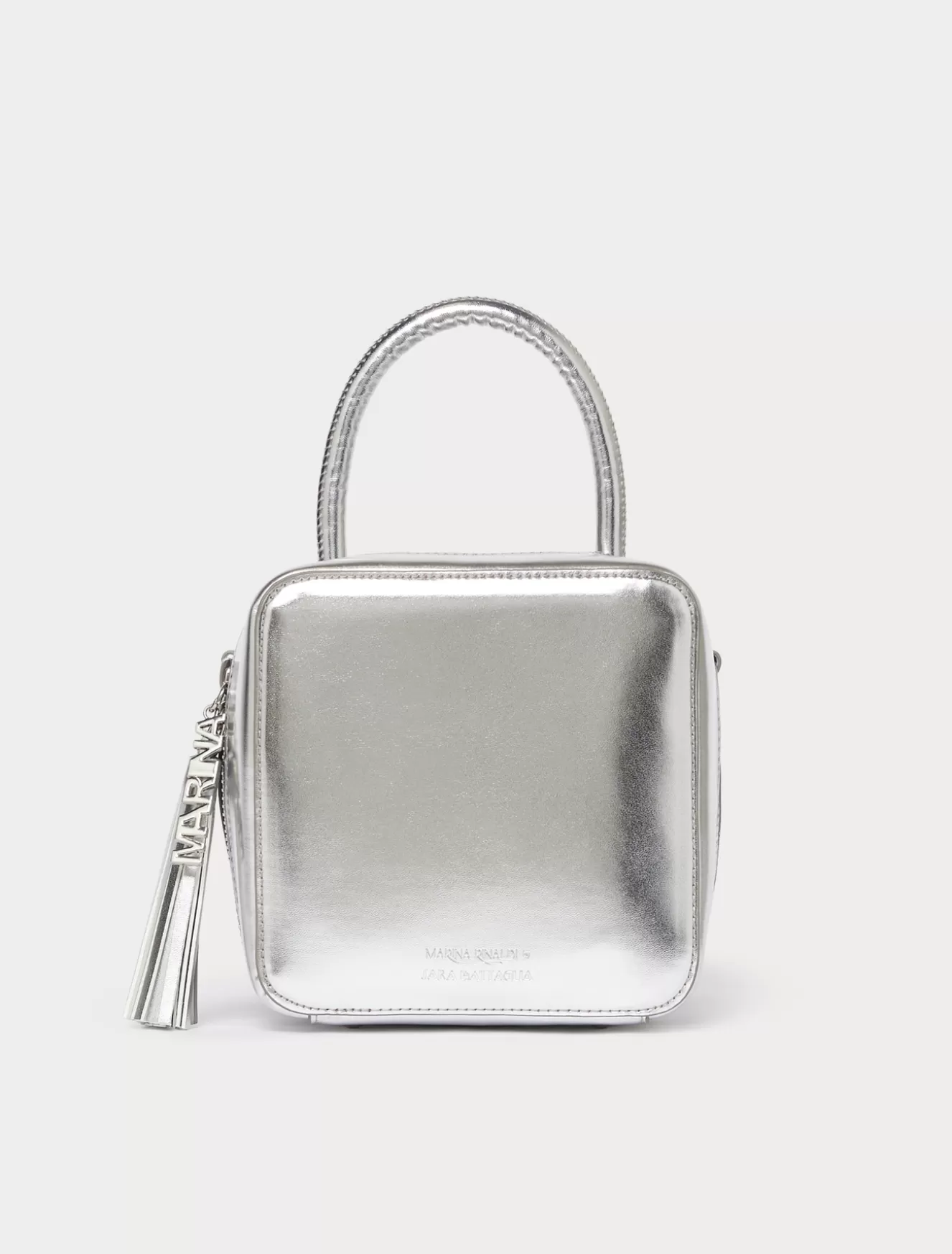 Accessoires | Accessoires<Marina Rinaldi Laminierte Würfeltasche SILBER