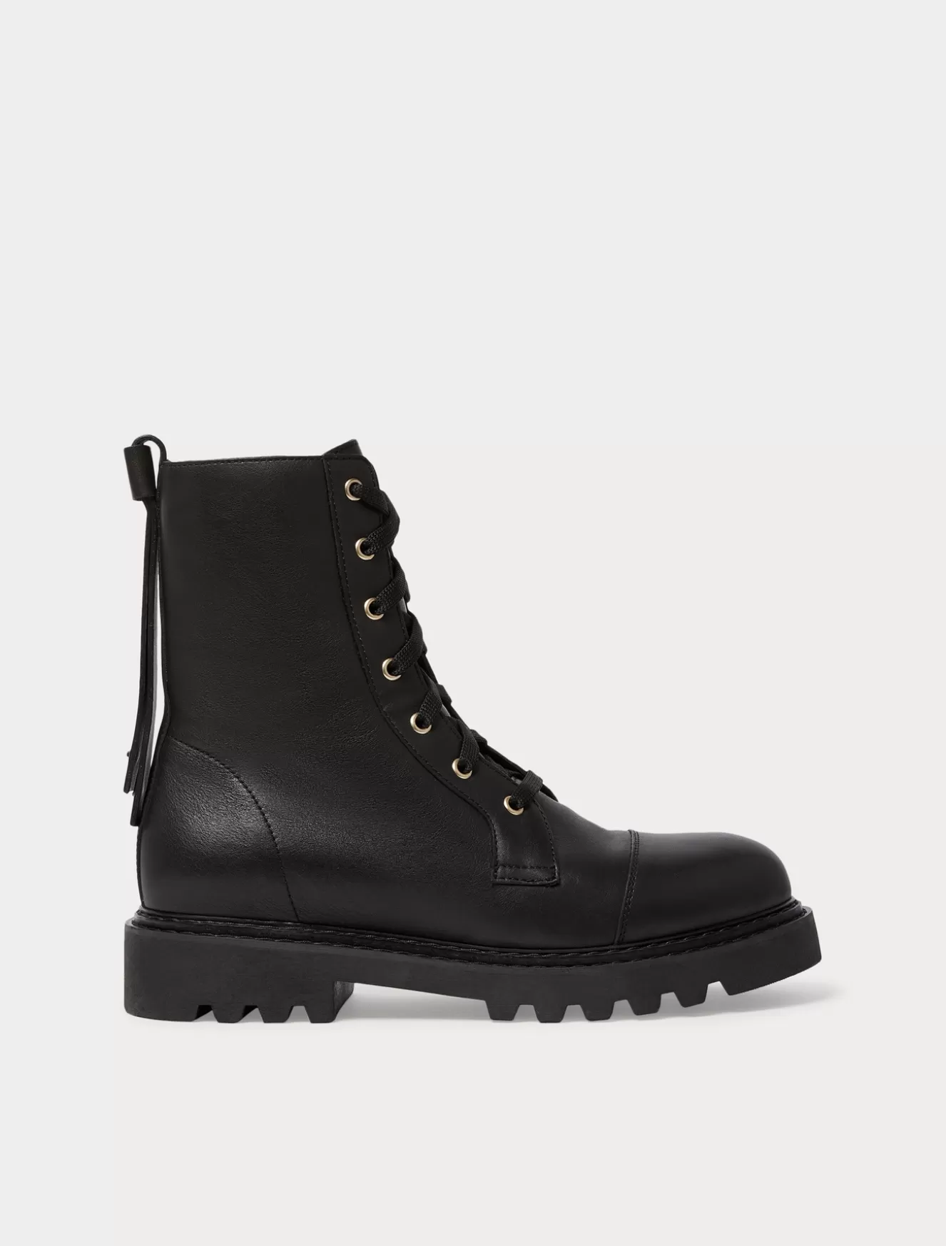 Accessoires | Accessoires<Marina Rinaldi Leather combat boots SCHWARZ