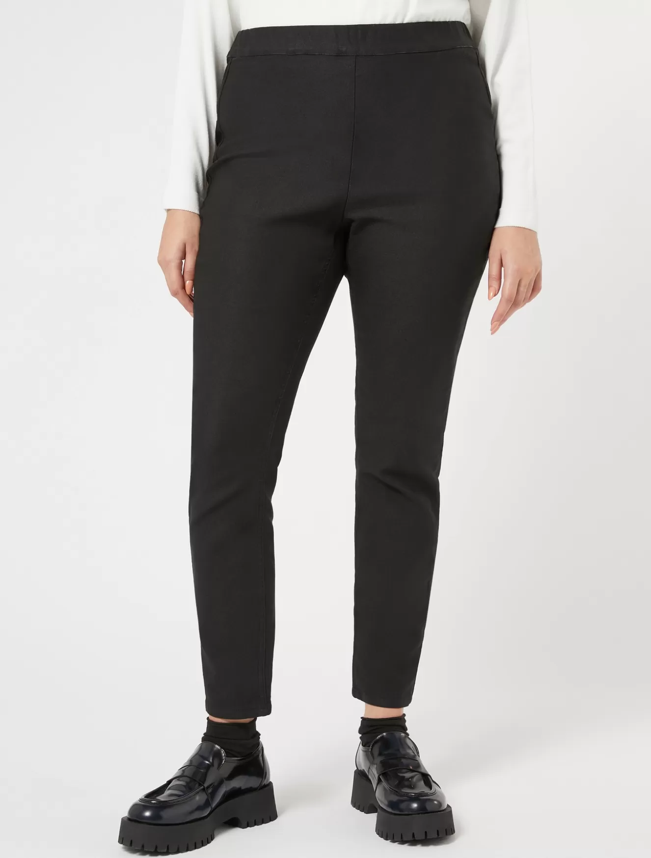 Hosen & Jeans | Hosen & Jeans<Marina Rinaldi Leggings aus Baumwolldenim mit Stretchanteil SCHWARZ