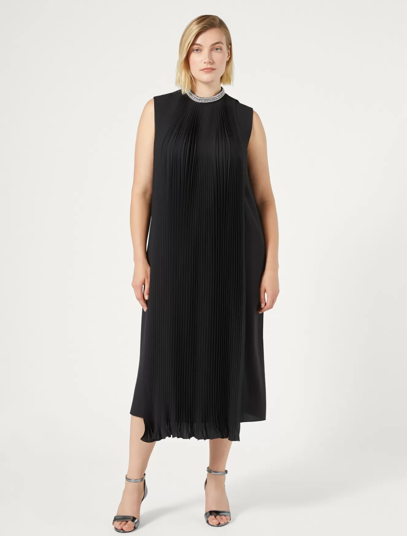 Kleider | Kleider<Marina Rinaldi Longuette-Kleid aus Crêpe SCHWARZ