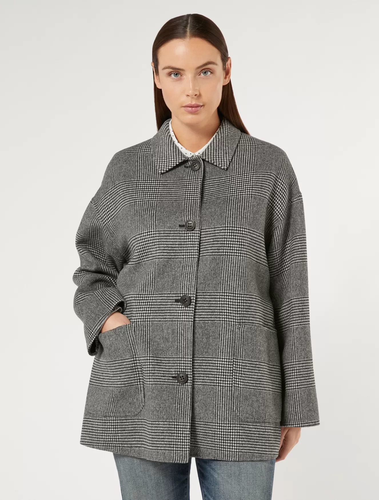 Mäntel & Trenchcoats | Mäntel & Trenchcoats<Marina Rinaldi Mantel aus doppellagigem Wollgemisch SCHWARZ