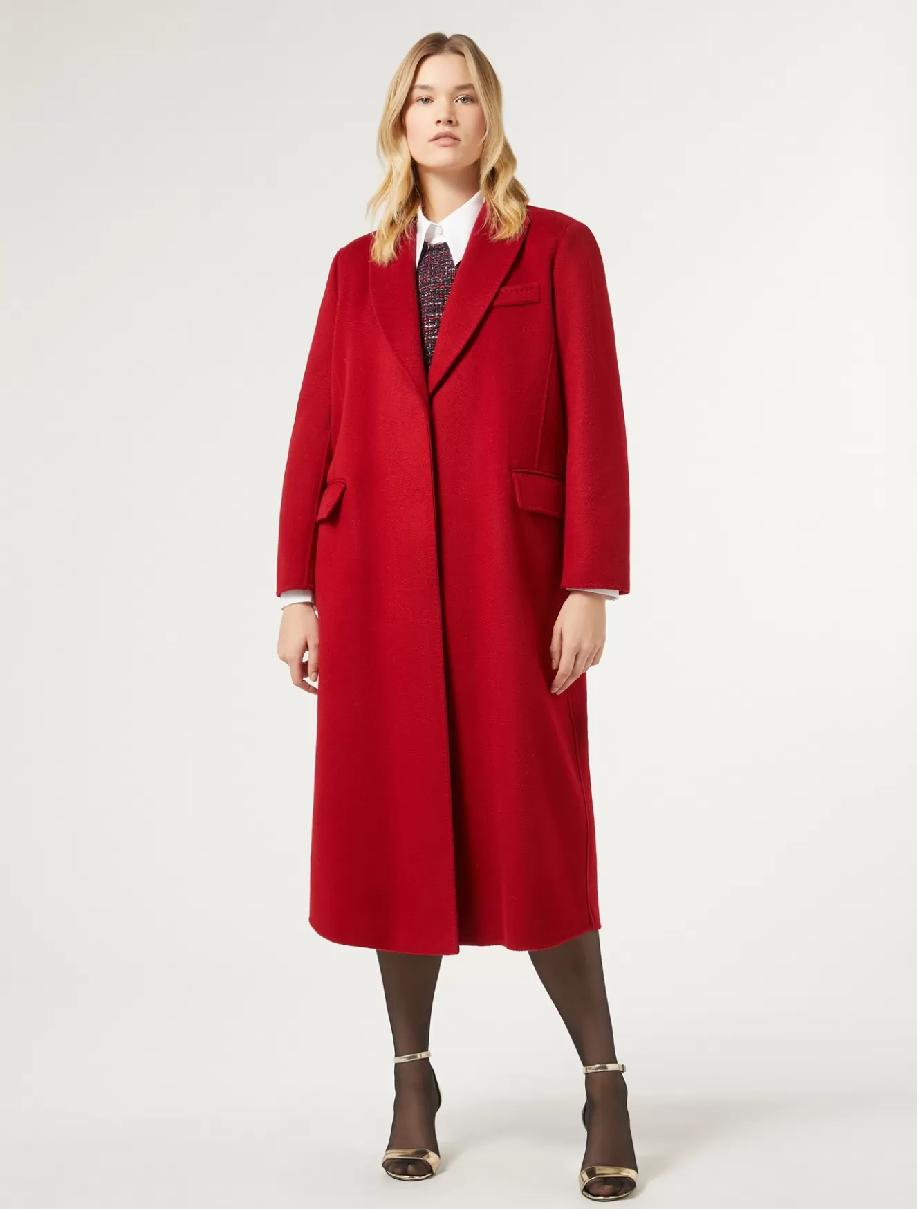 Mäntel & Trenchcoats | Mäntel & Trenchcoats<Marina Rinaldi Mantel aus doppeltem Wollgewebe ROT