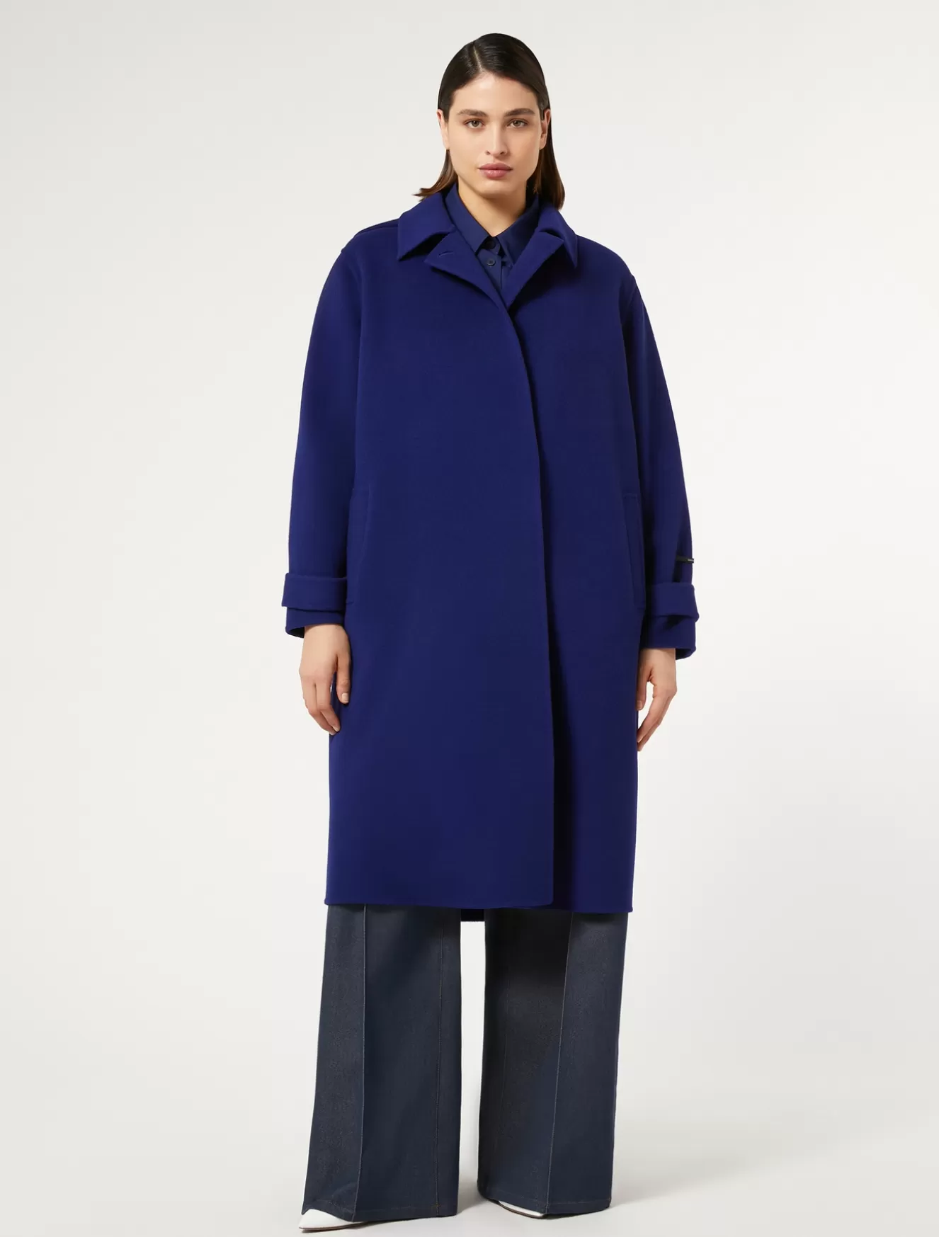 Mäntel & Trenchcoats | Mäntel & Trenchcoats<Marina Rinaldi Mantel aus doppeltem Wollgewebe CHINABLAU