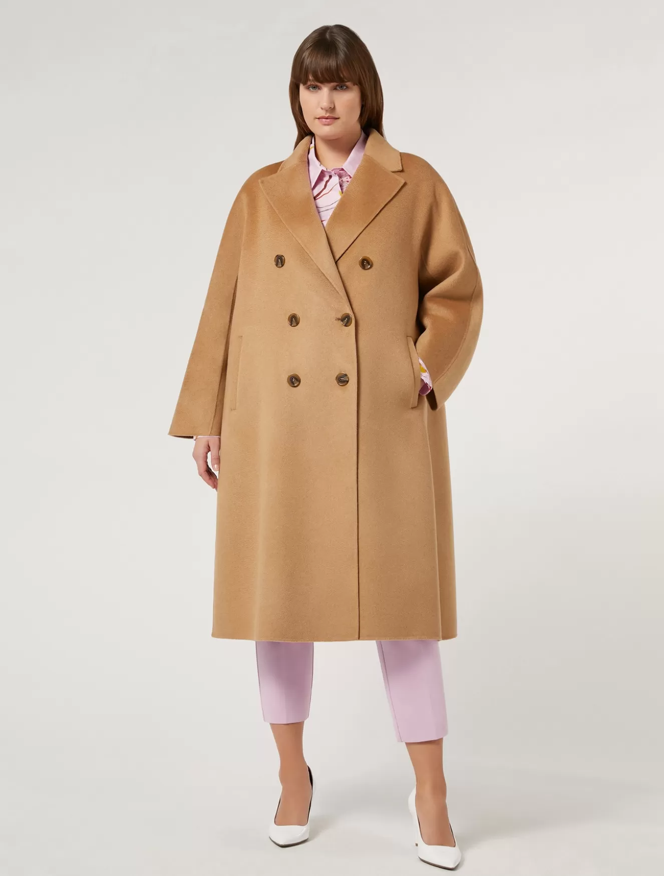 Mäntel & Trenchcoats | Mäntel & Trenchcoats<Marina Rinaldi Mantel aus doppeltem Wollgewebe KAMEL