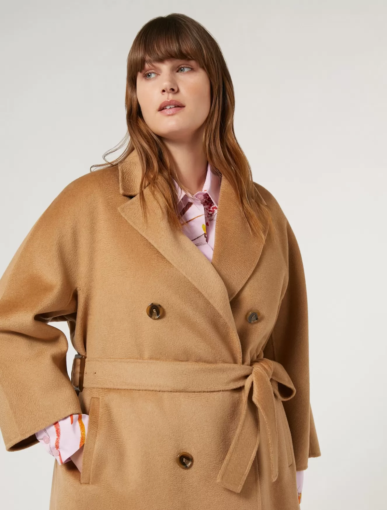 Mäntel & Trenchcoats | Mäntel & Trenchcoats<Marina Rinaldi Mantel aus doppeltem Wollgewebe KAMEL