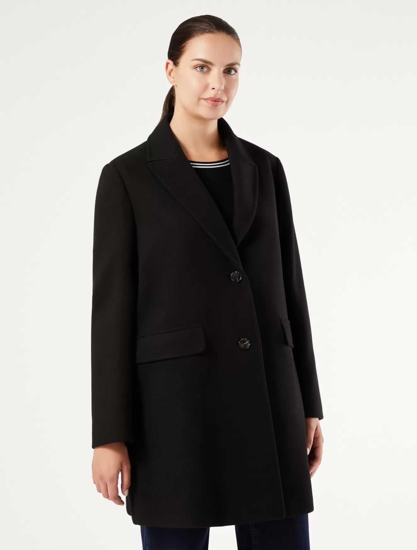 Mäntel & Trenchcoats | Mäntel & Trenchcoats<Marina Rinaldi Mantel aus Stretchjersey SCHWARZ