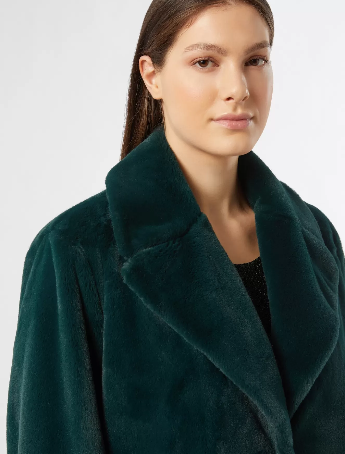 Mäntel & Trenchcoats | Mäntel & Trenchcoats<Marina Rinaldi Mantel aus weicher Struktur DOUNKEL-GRUEN