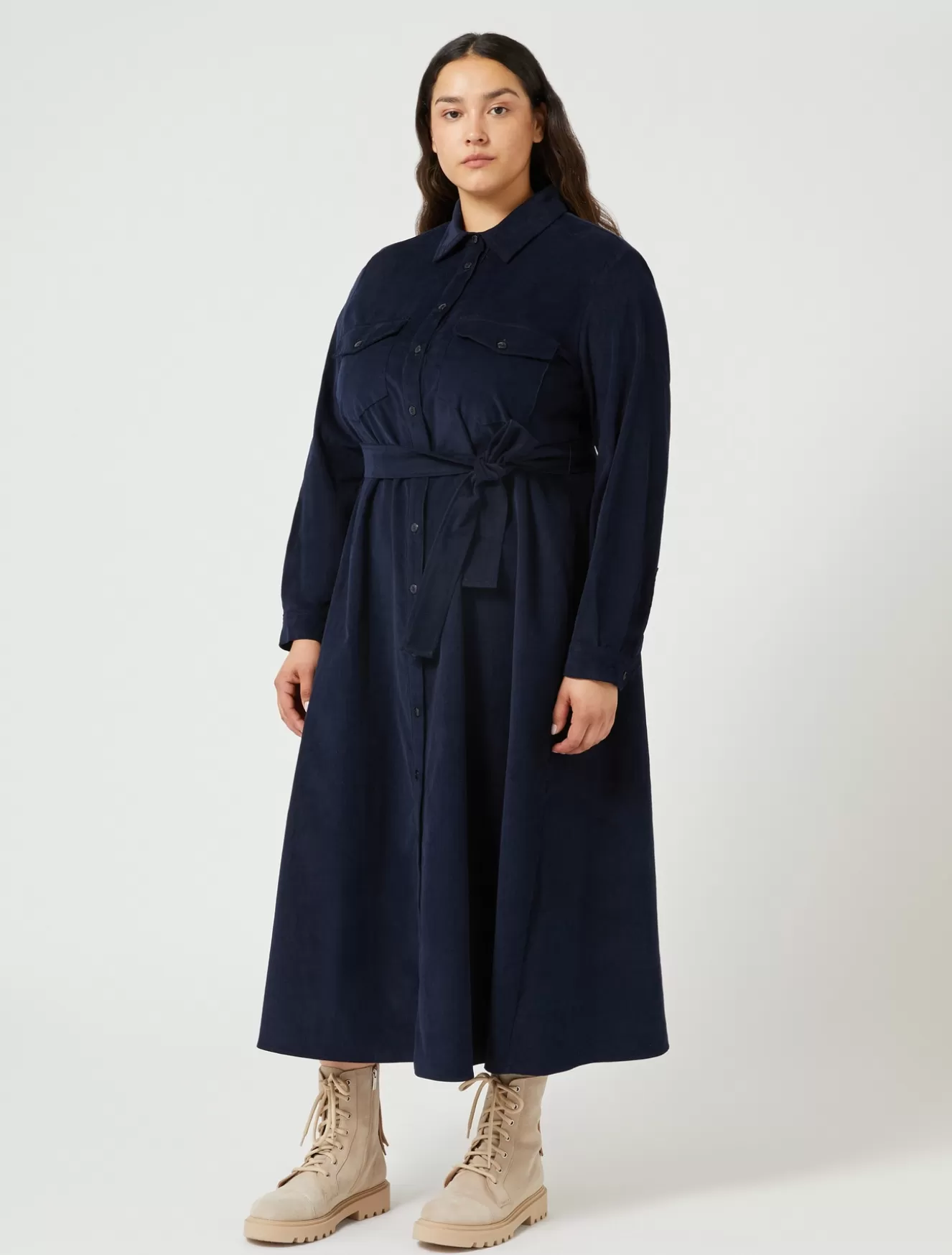 Kleider | Kleider<Marina Rinaldi Maxikleid aus Samt BLAU