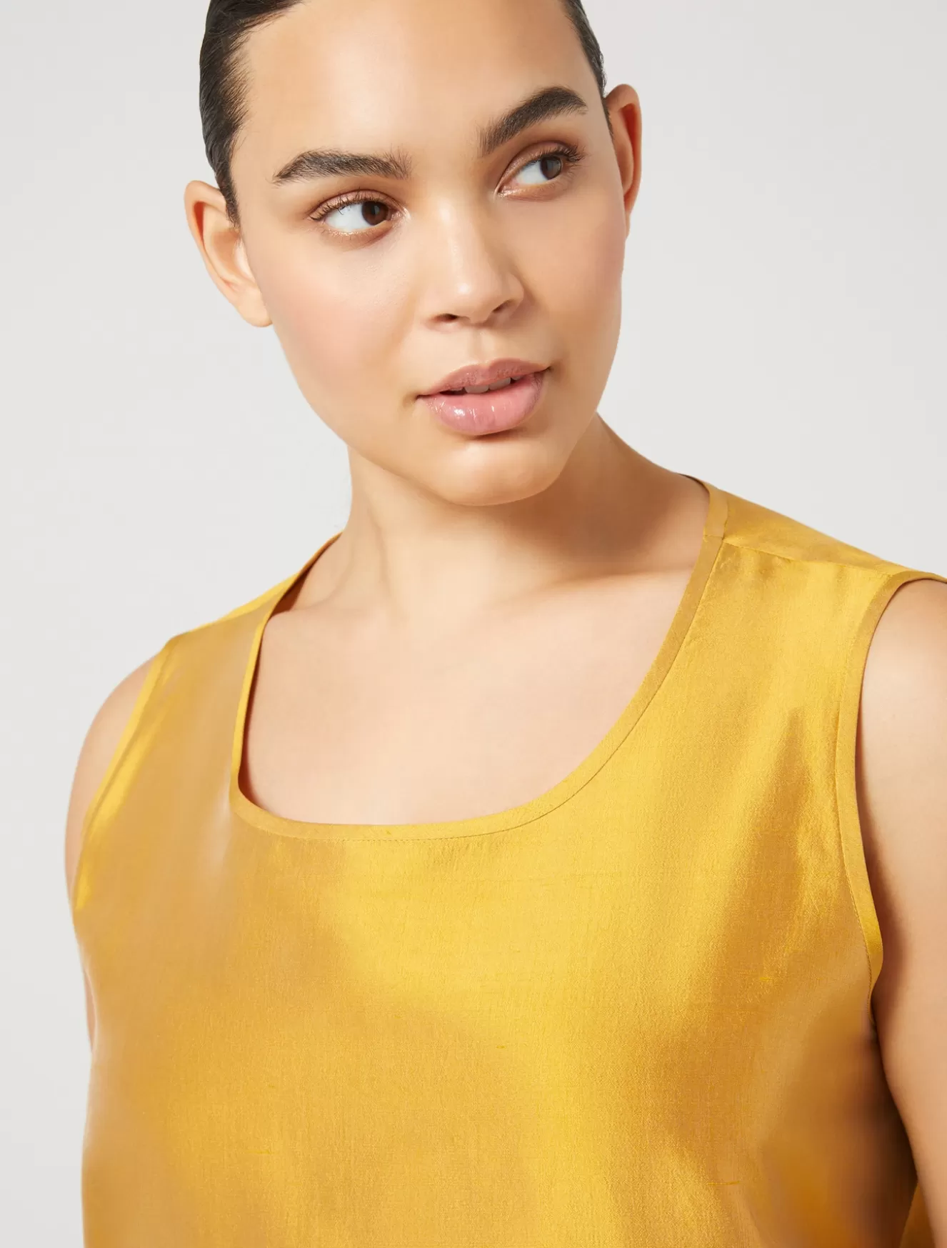 Blusen | Tops & T-shirts<Marina Rinaldi Oberteil aus leichtem Shantung GOLD