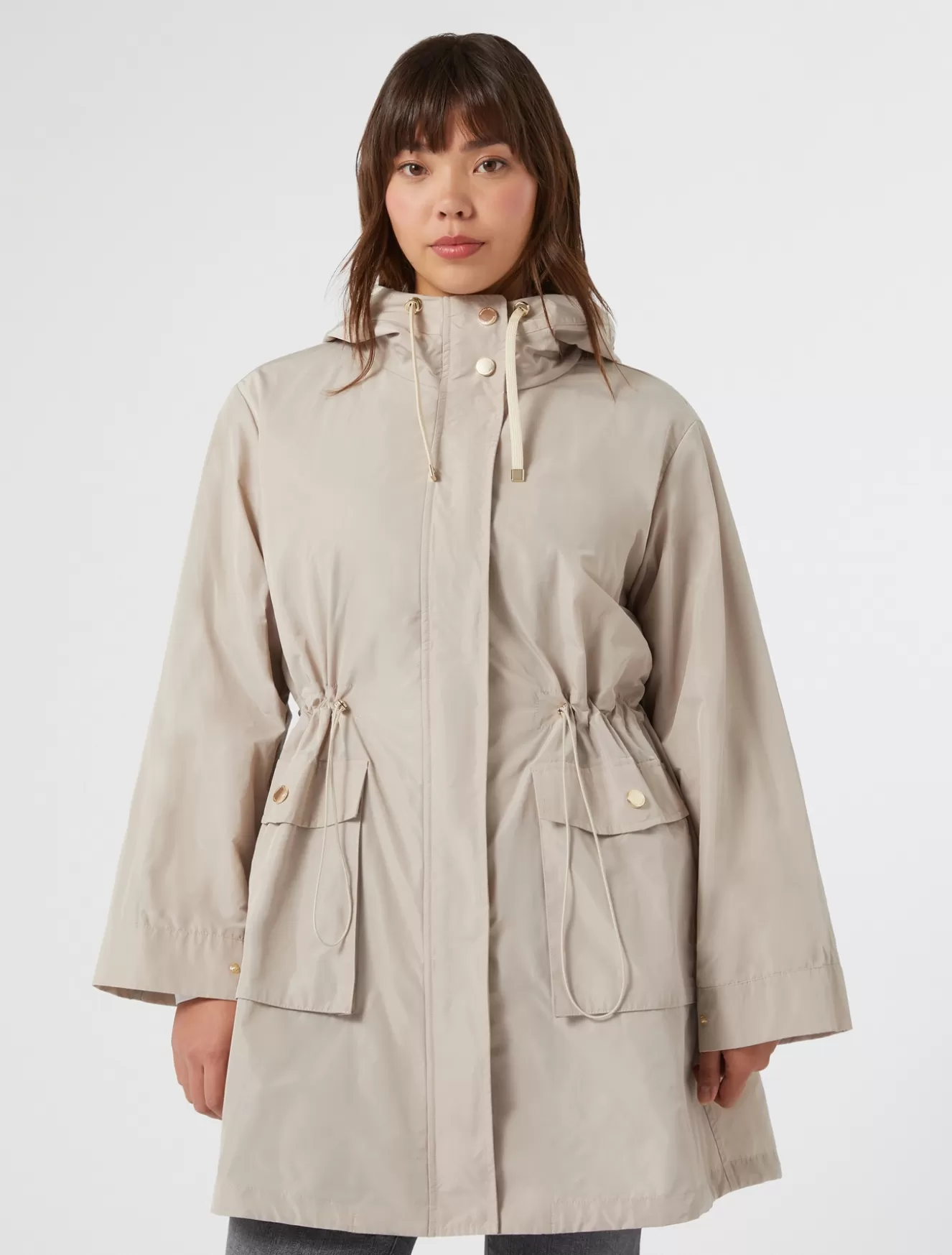 Mäntel & Trenchcoats | Mäntel & Trenchcoats<Marina Rinaldi Parka aus wasserabweisendem Taft SAND