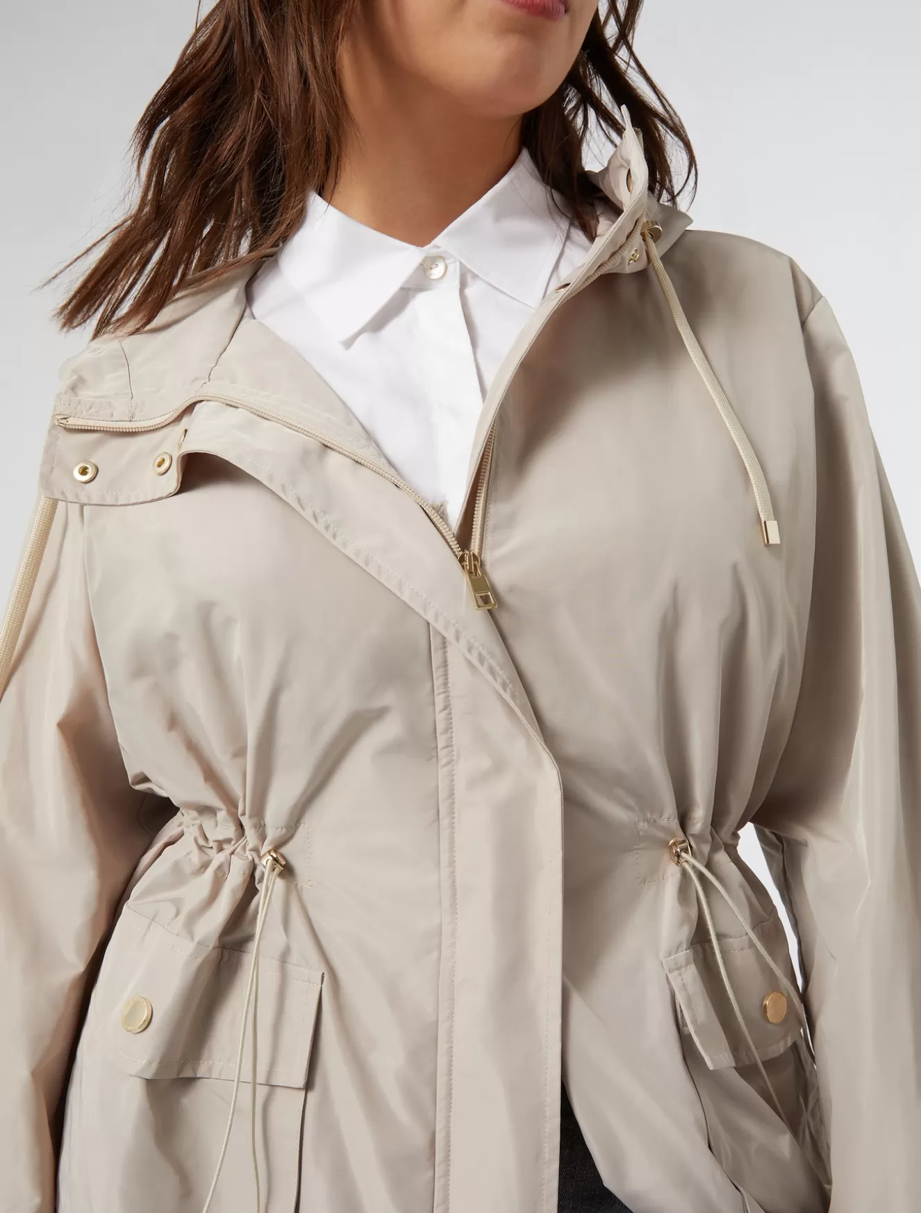 Mäntel & Trenchcoats | Mäntel & Trenchcoats<Marina Rinaldi Parka aus wasserabweisendem Taft SAND