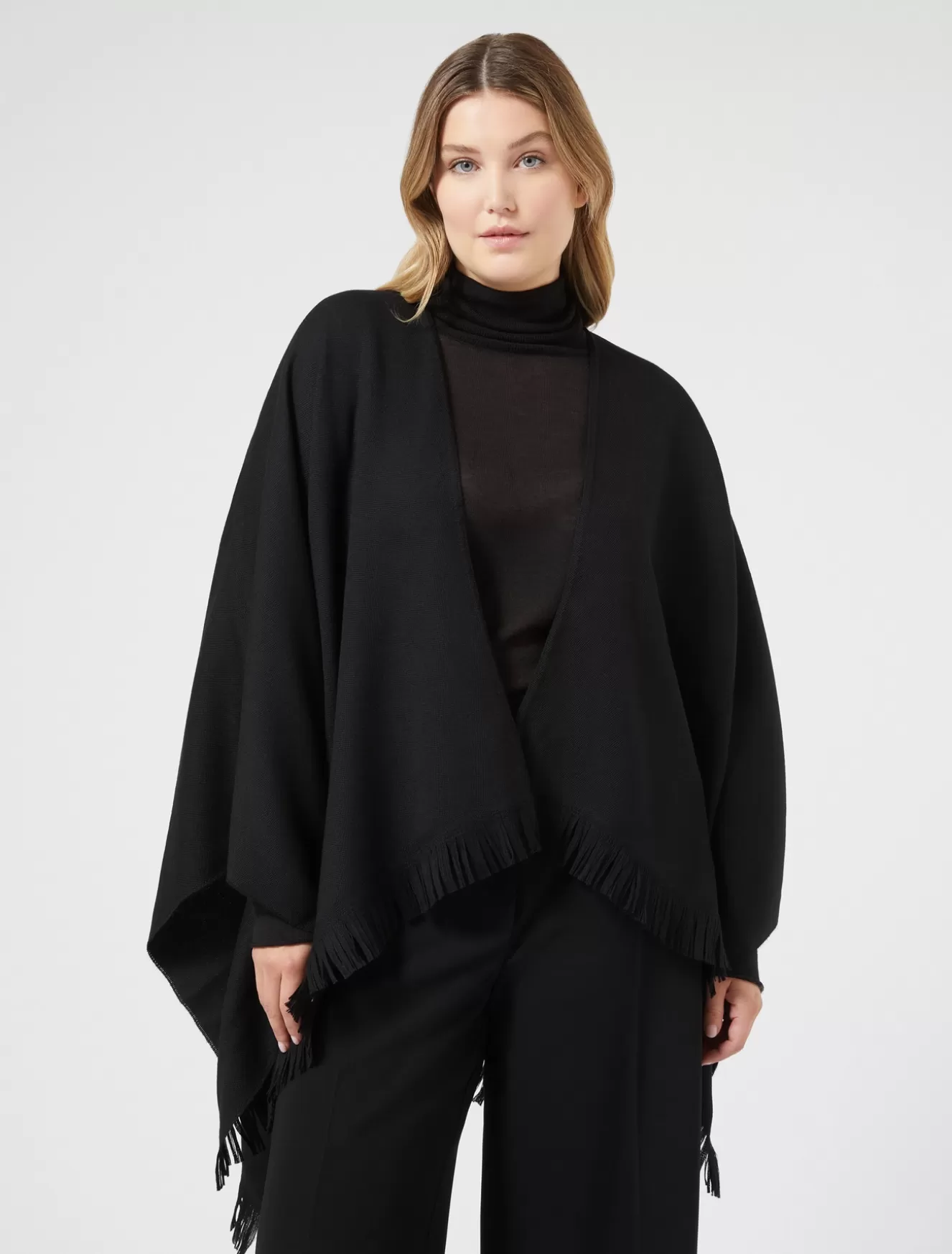 Accessoires | Accessoires<Marina Rinaldi Pelerinenmantel aus Wolle SCHWARZ