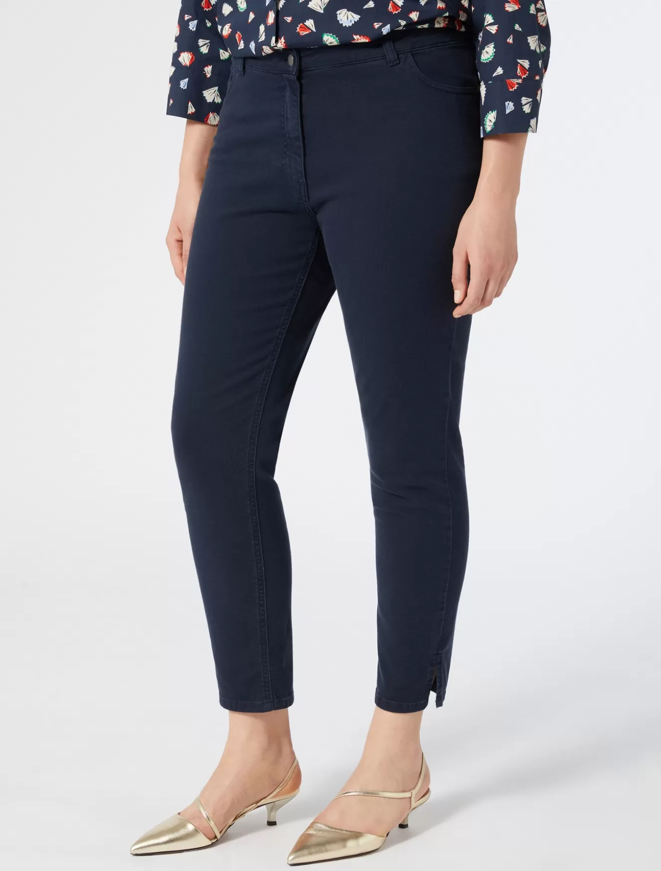 Hosen & Jeans | Hosen & Jeans<Marina Rinaldi Perfect Fit-Hose aus Baumwollbull NACHTBLAU