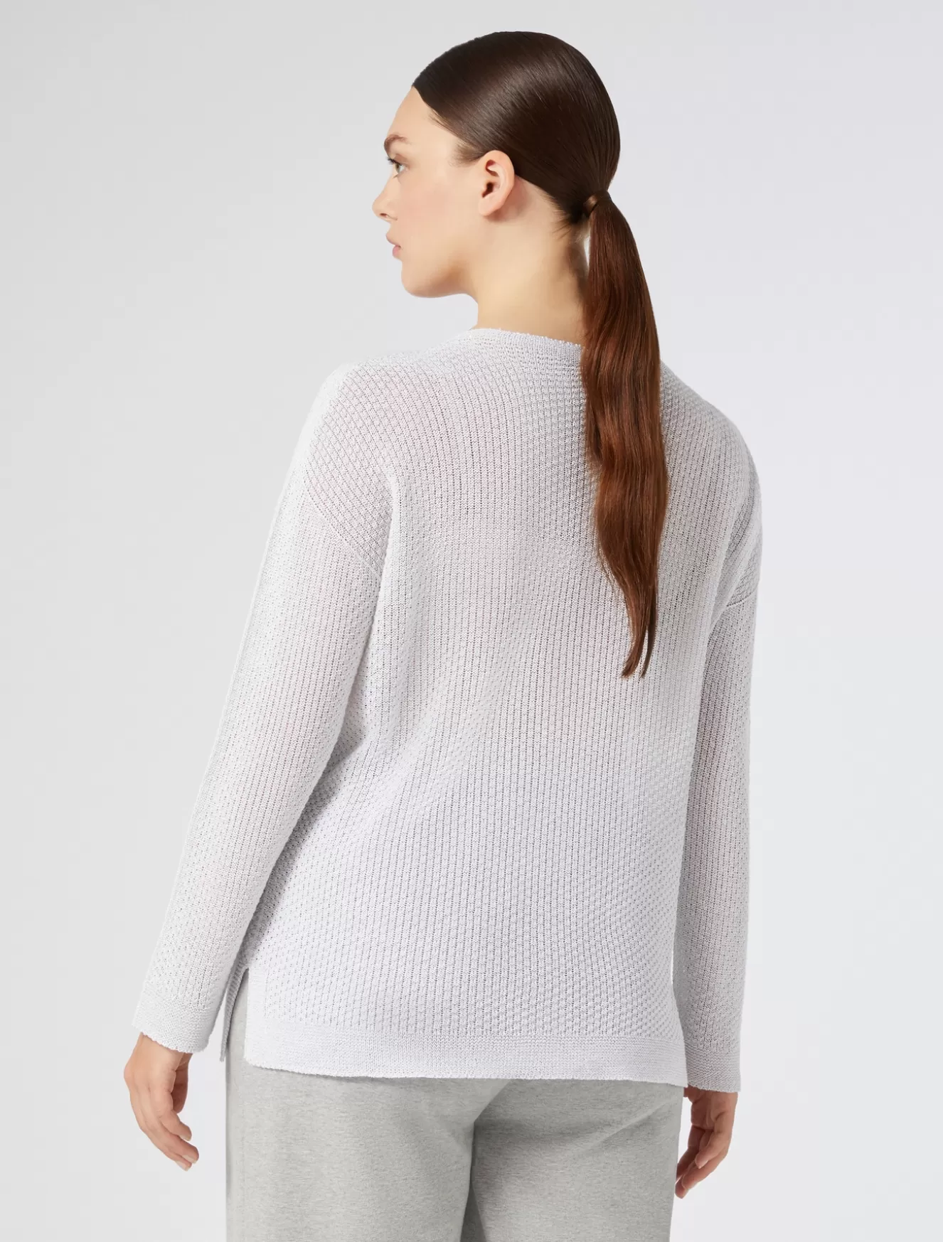 Pullover Und Strickwaren | Pullover Und Strickwaren<Marina Rinaldi Pullover aus Baumwolllurex WEISS