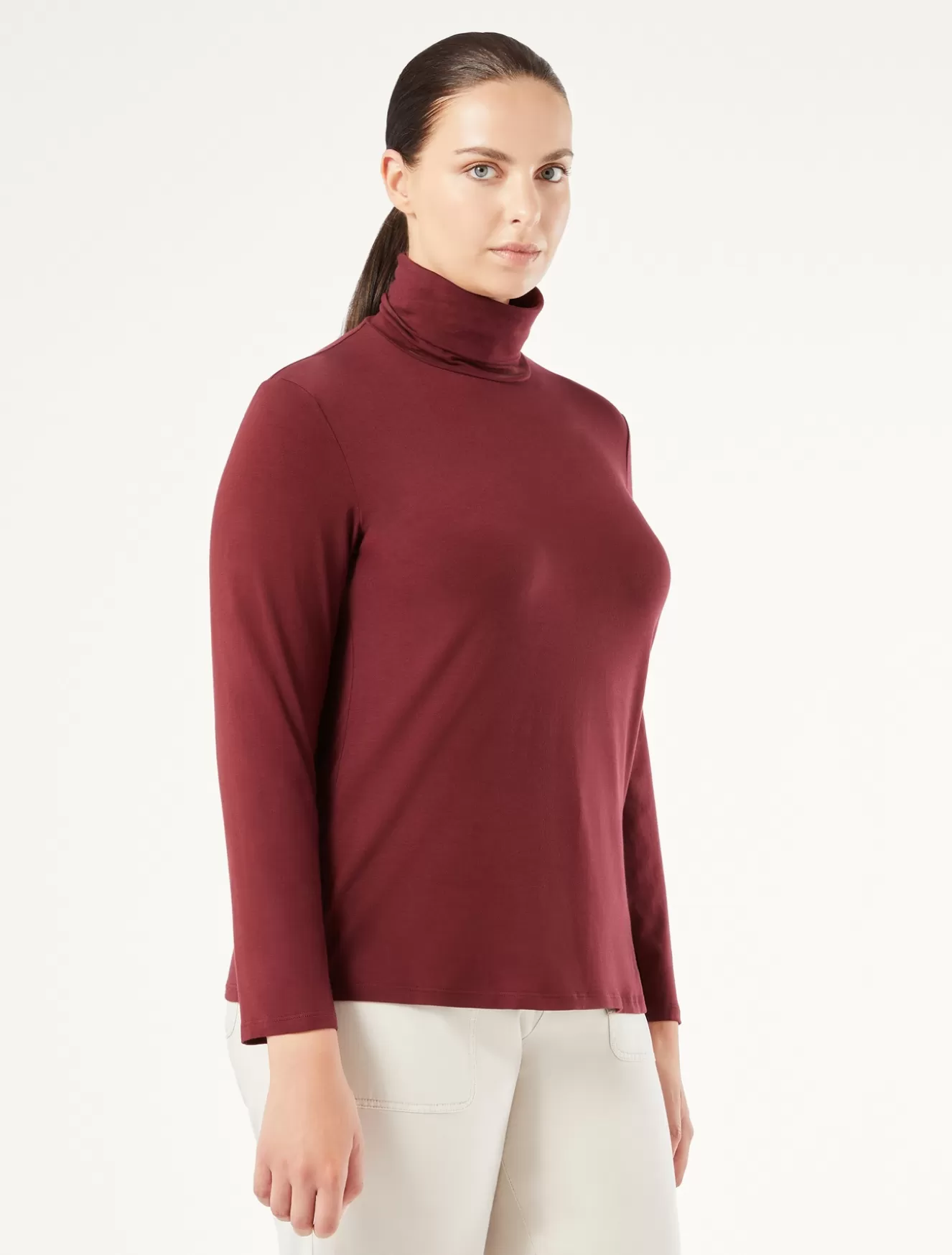 Tops & T-shirts | Tops & T-shirts<Marina Rinaldi Pullover aus Jersey AUBERGINE