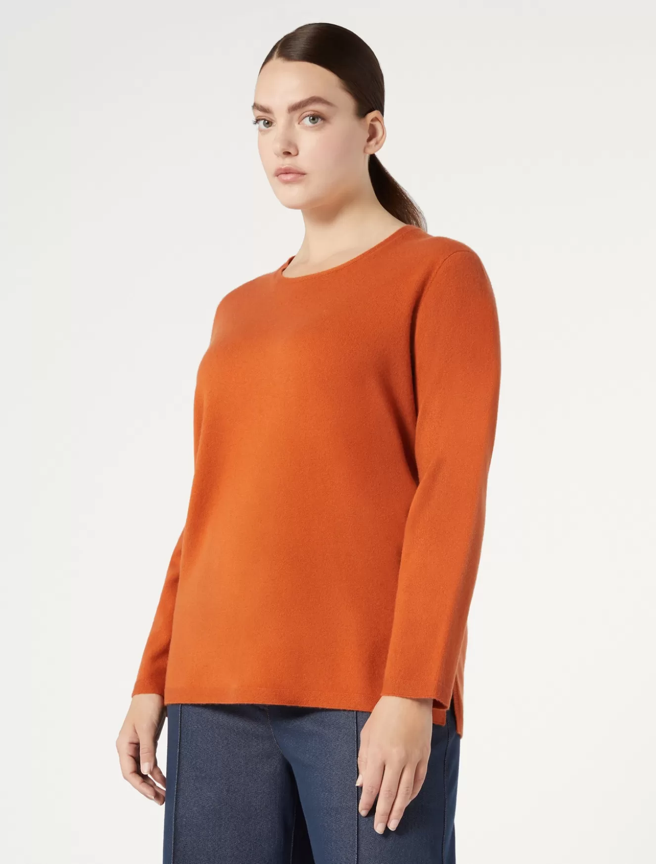 Pullover Und Strickwaren | Pullover Und Strickwaren<Marina Rinaldi Pullover aus Kaschmir ROTORANGE