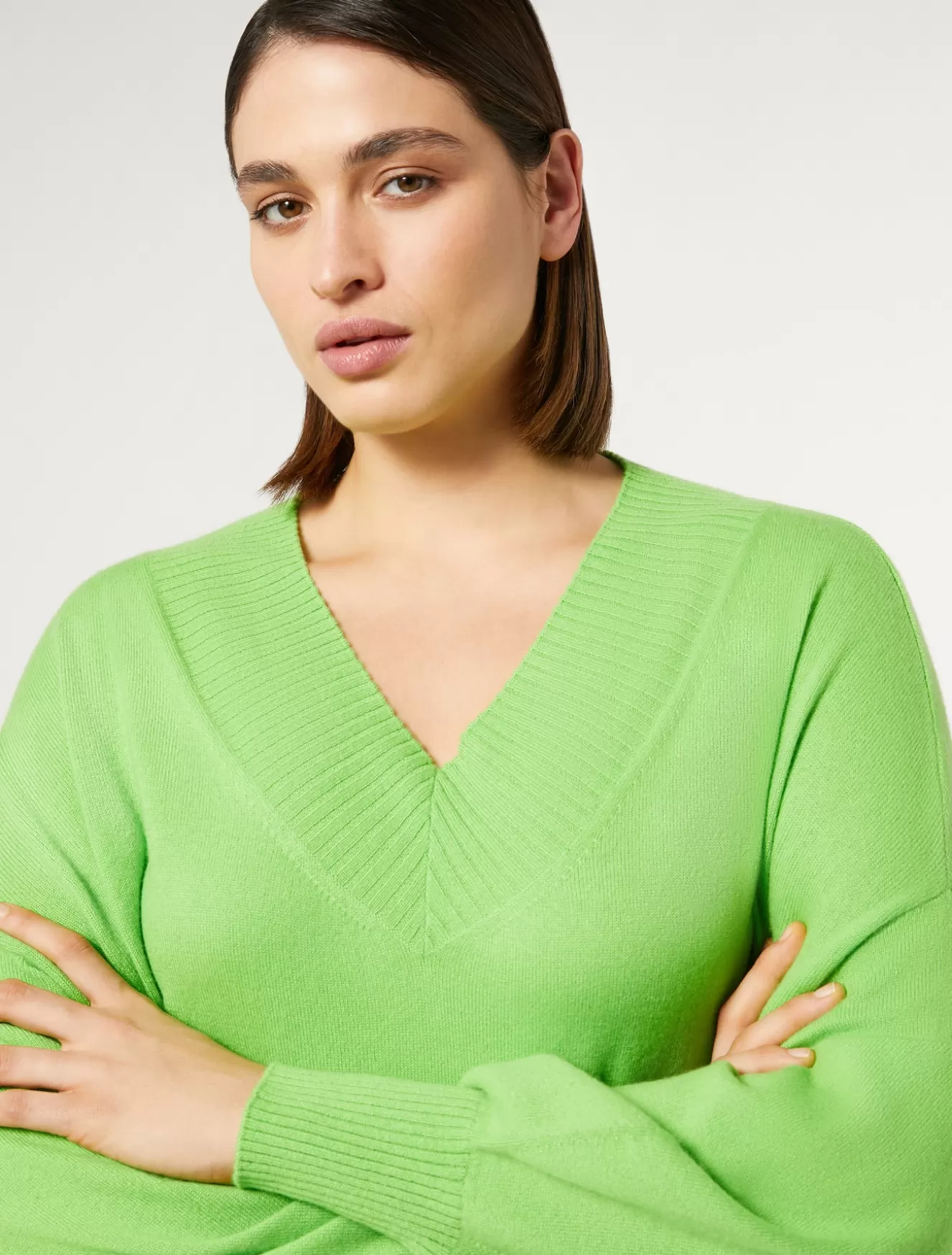 Pullover Und Strickwaren | Pullover Und Strickwaren<Marina Rinaldi Pullover aus Kaschmir LIMETTE