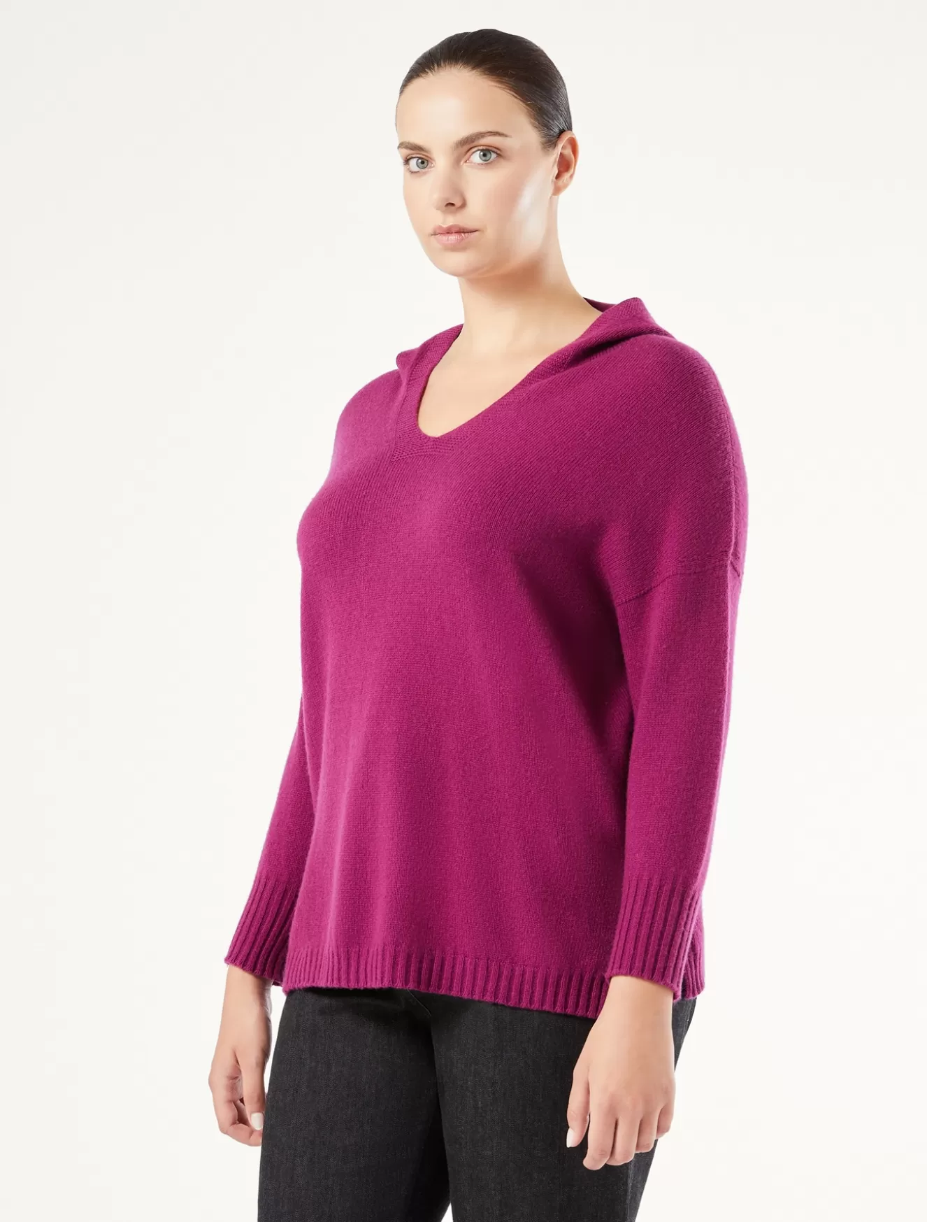 Pullover Und Strickwaren | Pullover Und Strickwaren<Marina Rinaldi Pullover aus Kaschmirmischung BORDEAUX