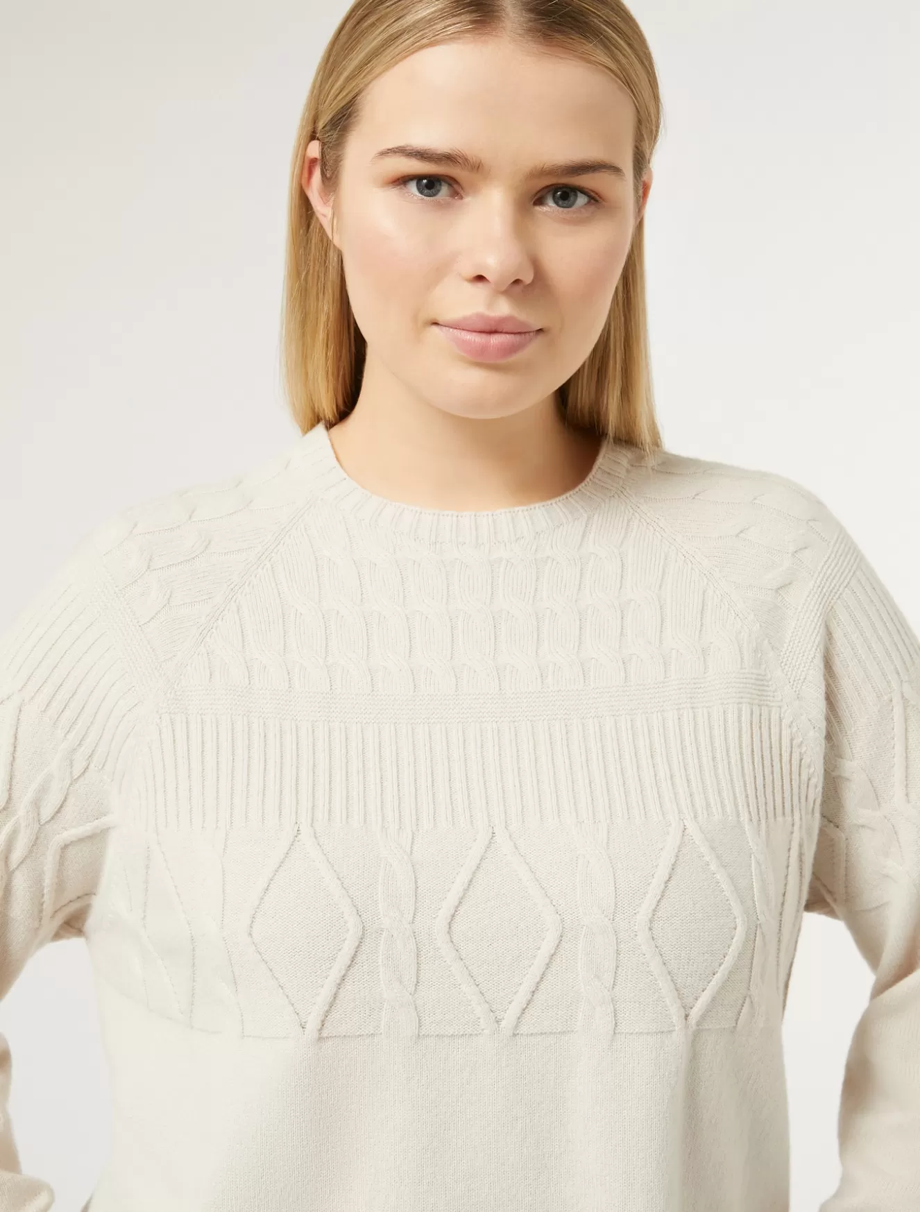 Pullover Und Strickwaren | Pullover Und Strickwaren<Marina Rinaldi Pullover aus Kaschmirmischung BEIGE