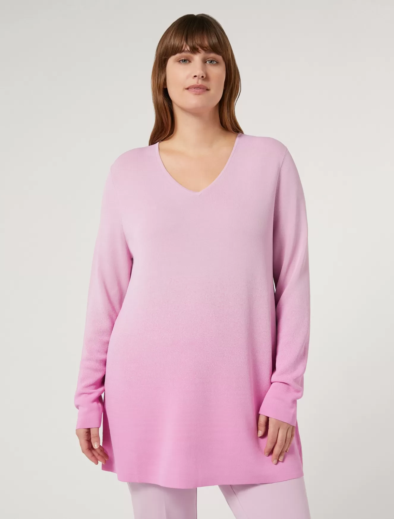 Pullover Und Strickwaren | Pullover Und Strickwaren<Marina Rinaldi Pullover aus Viskose-Jacquard ROSA