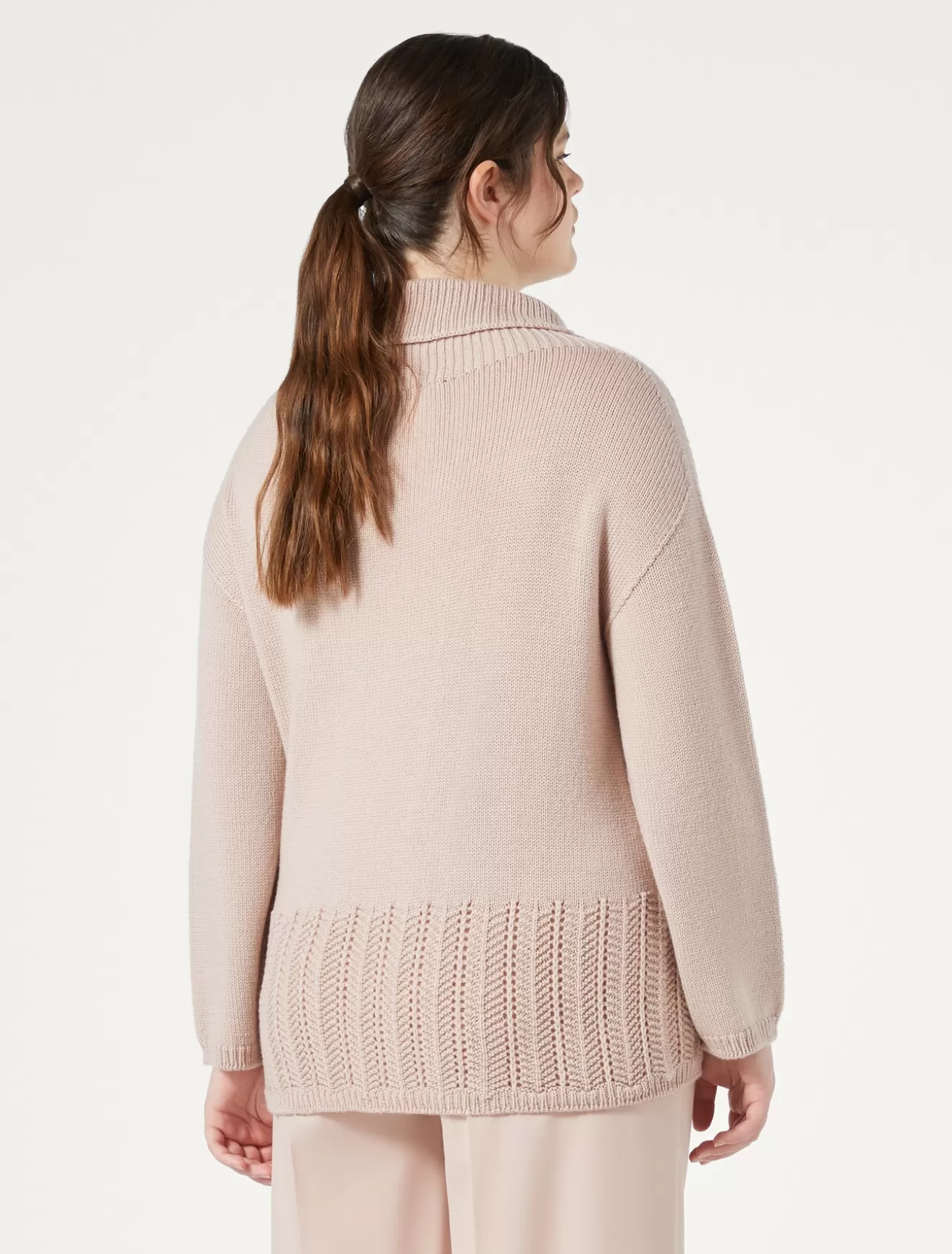 Pullover Und Strickwaren | Pullover Und Strickwaren<Marina Rinaldi Pullover aus Woll-Cordonnet ROSA