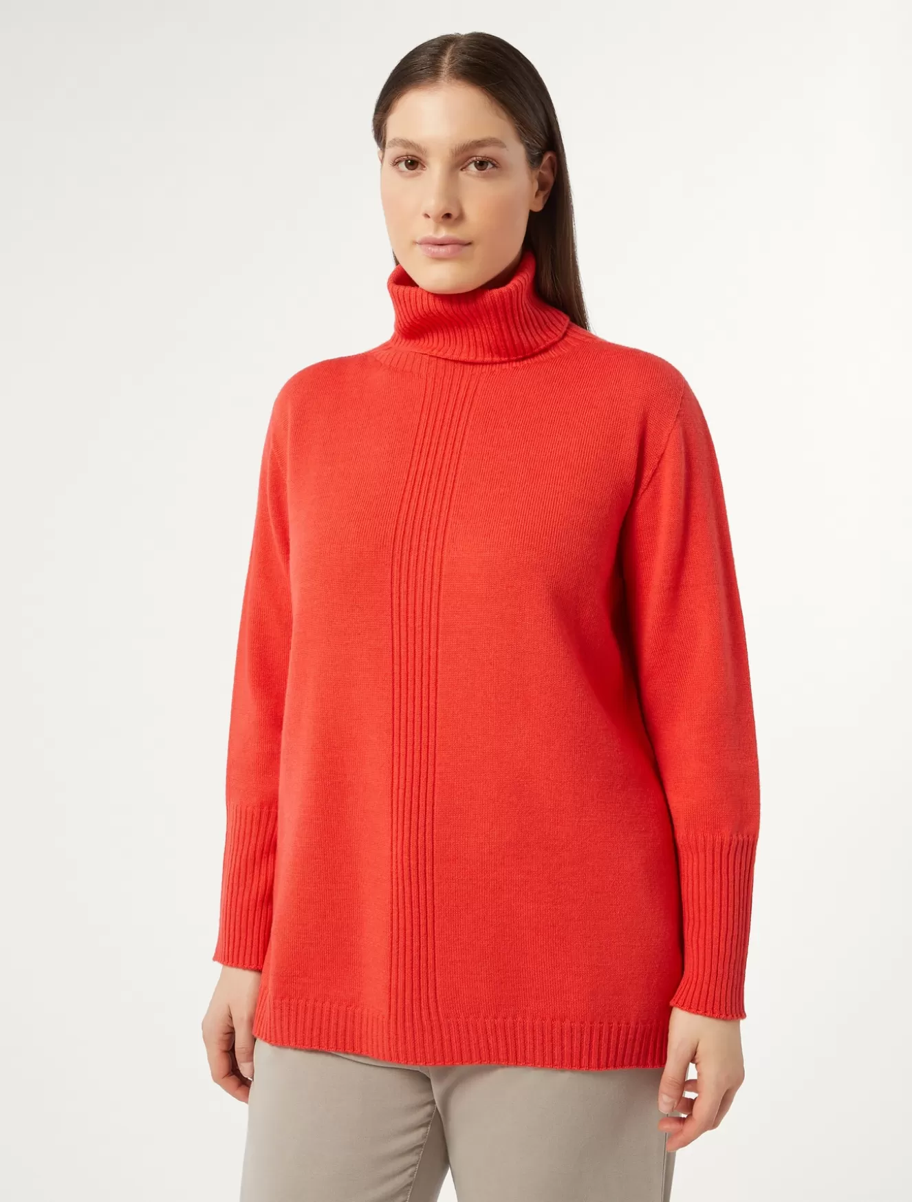 Pullover Und Strickwaren | Pullover Und Strickwaren<Marina Rinaldi Pullover aus Wollgemisch ROT