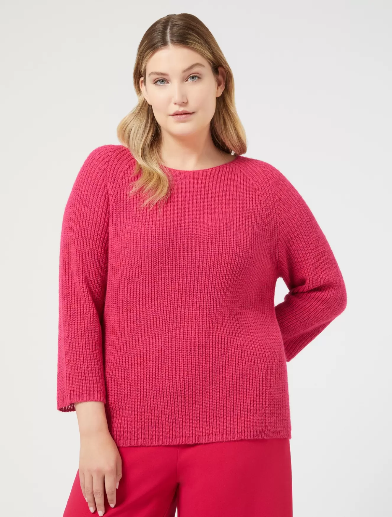 Pullover Und Strickwaren | Pullover Und Strickwaren<Marina Rinaldi Pullover aus Wollgemisch SHOCKINGPINK