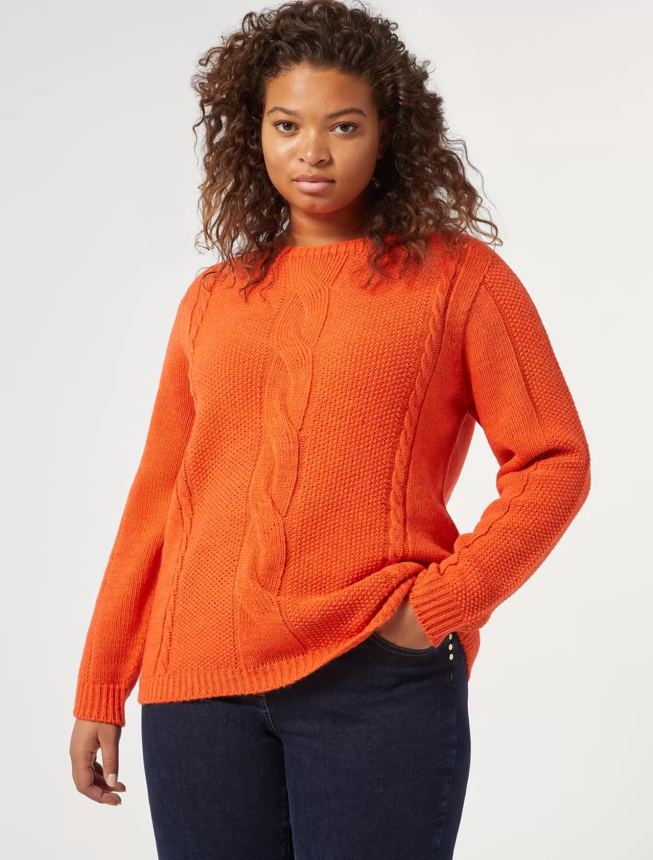 Pullover Und Strickwaren | Pullover Und Strickwaren<Marina Rinaldi Pullover aus Wollgemisch ORANGE