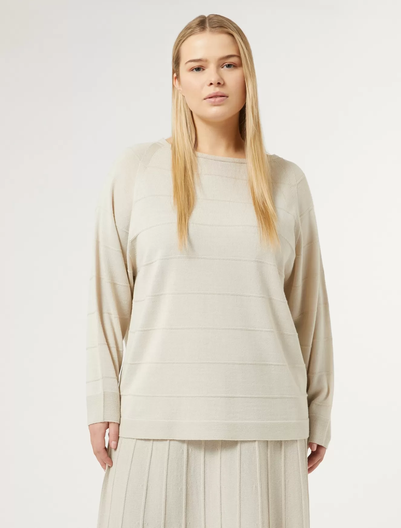 Pullover Und Strickwaren | Pullover Und Strickwaren<Marina Rinaldi Pullover aus Wollgemisch BEIGE