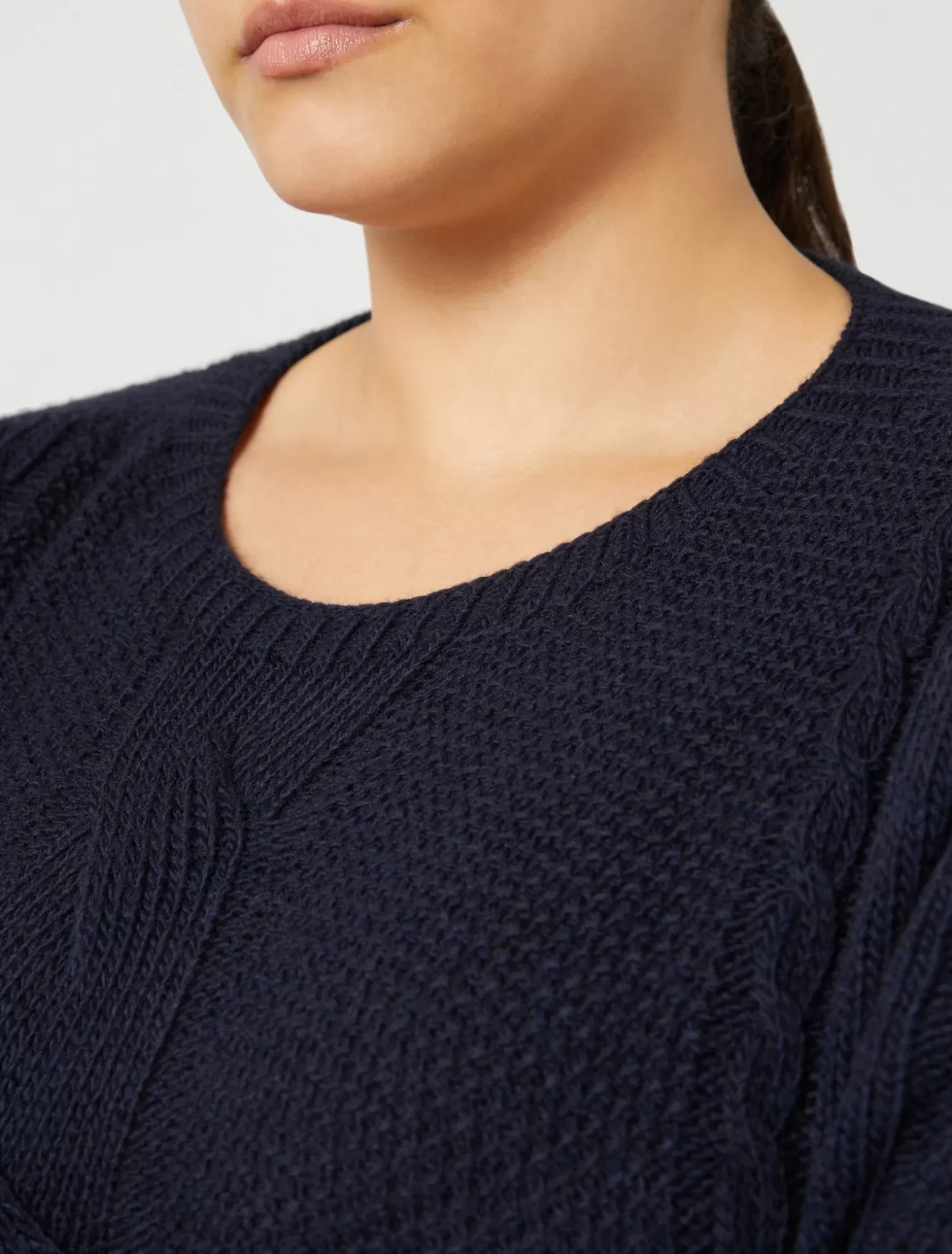 Pullover Und Strickwaren | Pullover Und Strickwaren<Marina Rinaldi Pullover aus Wollgemisch NACHTBLAU