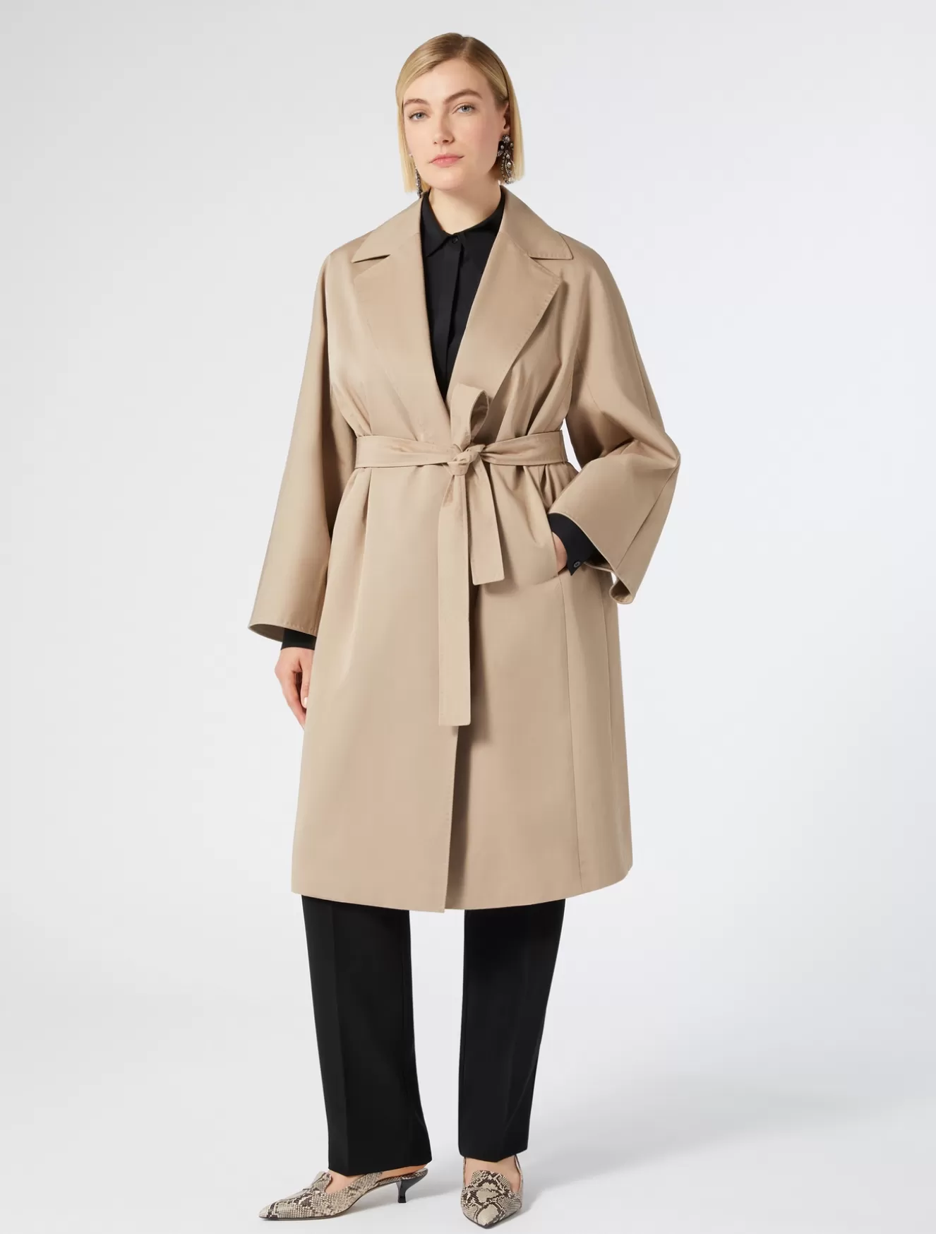 Mäntel & Trenchcoats | Mäntel & Trenchcoats<Marina Rinaldi Regenmantel aus Baumwollgabardine HASELNUSS