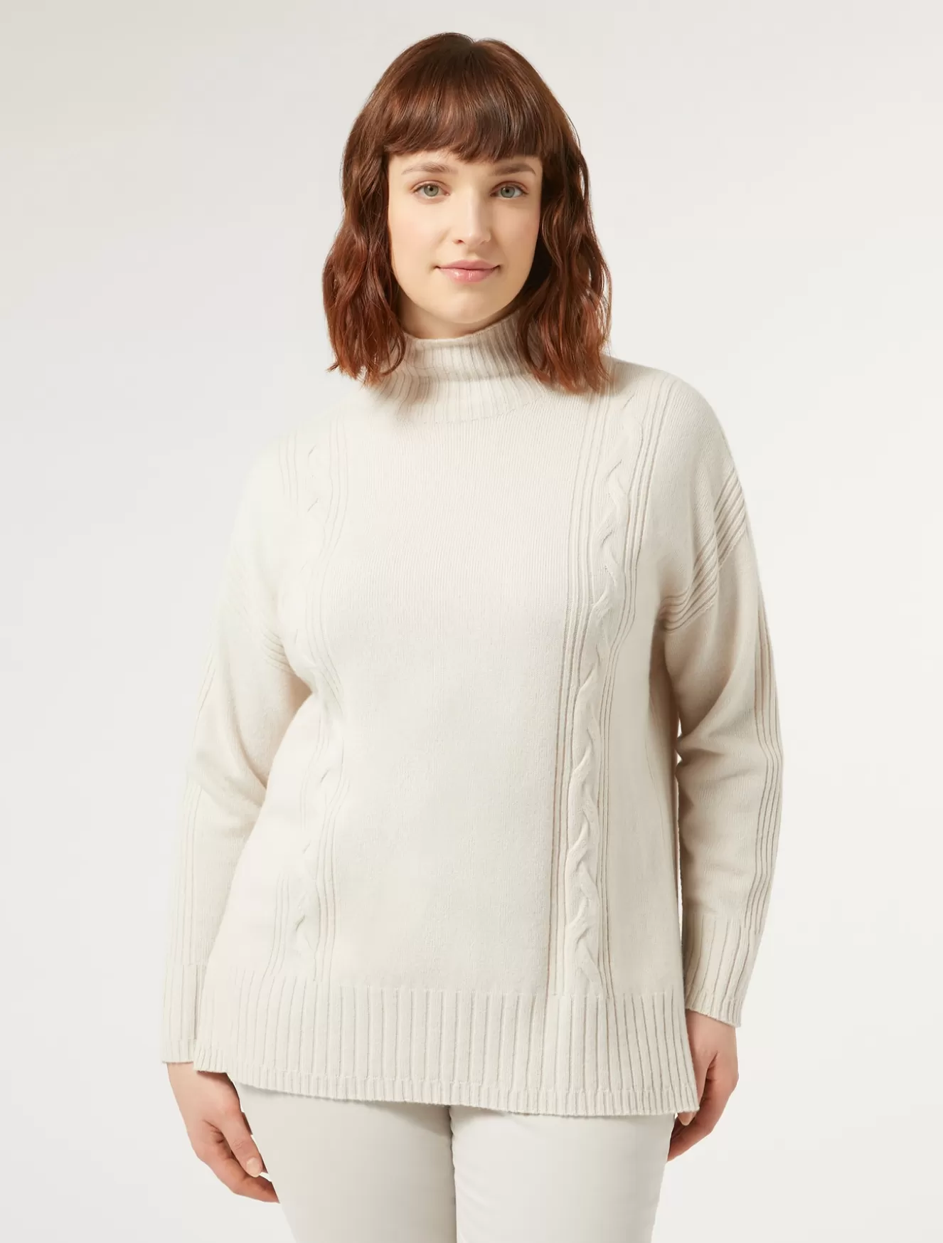 Pullover Und Strickwaren | Pullover Und Strickwaren<Marina Rinaldi Rollkragenpullover aus Kaschmirgemisch BEIGE