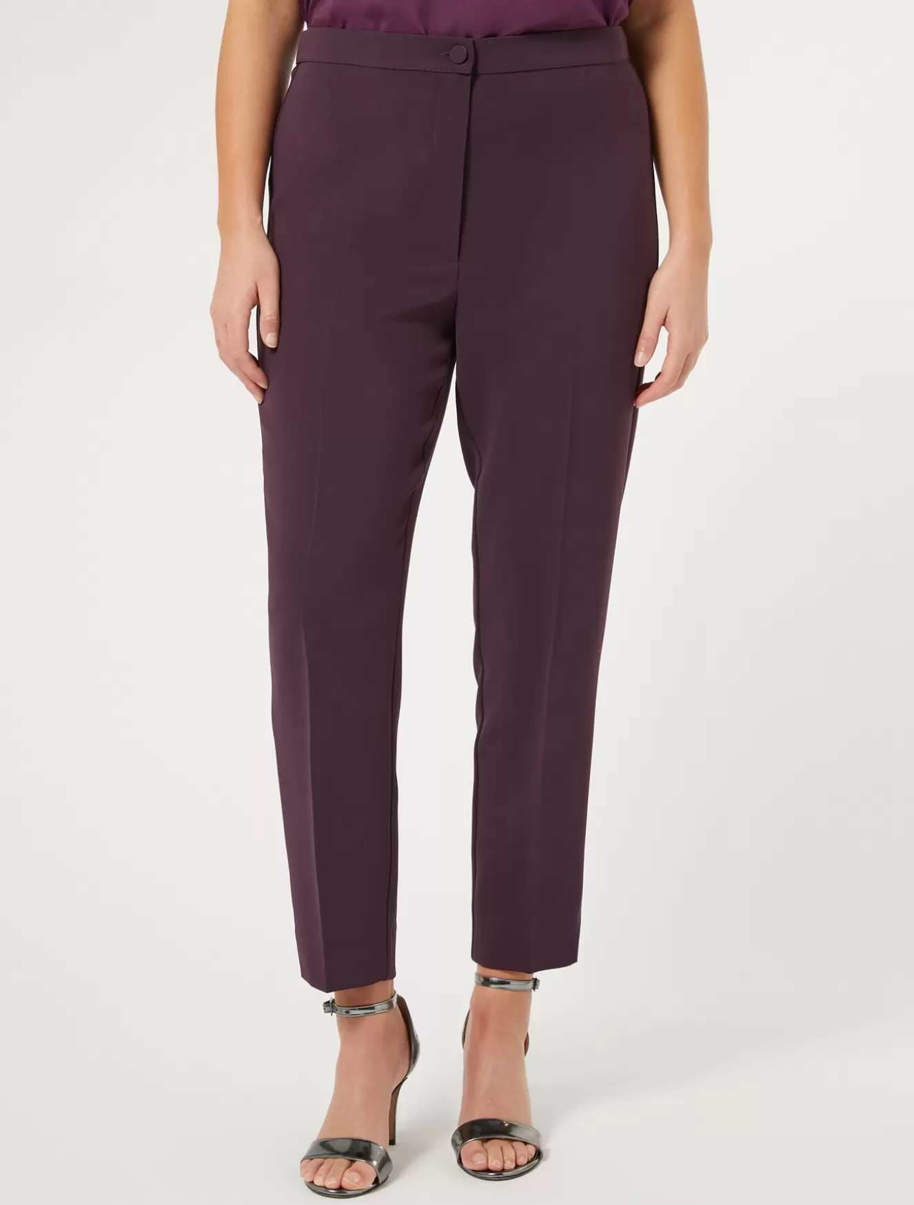 Hosen Und Röcke | Hosen & Jeans<Marina Rinaldi Slim-Fit Hose aus Triacetat-Cady BORDEAUX