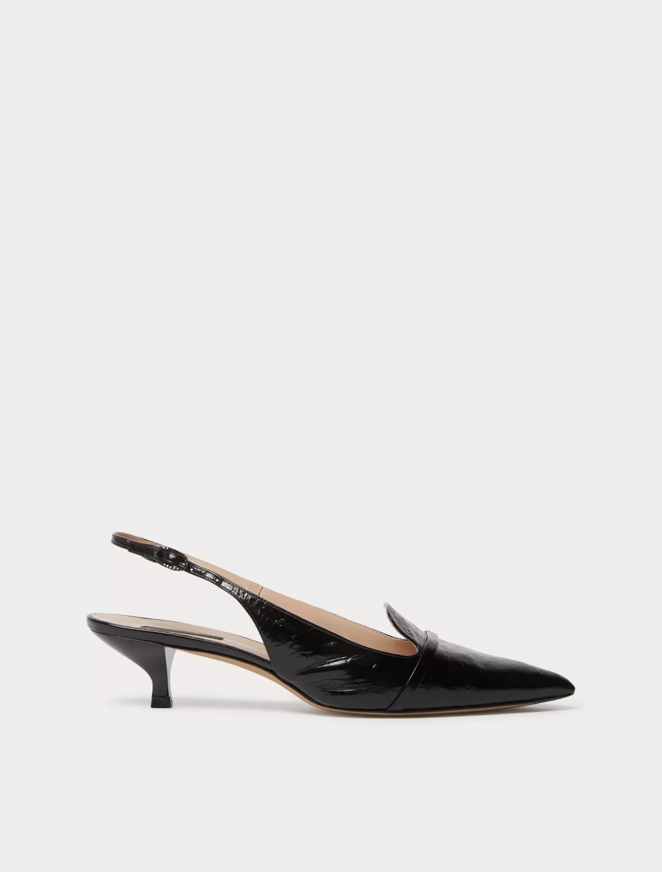 Accessoires | Accessoires<Marina Rinaldi Slingback-Pumps aus Leder SCHWARZ