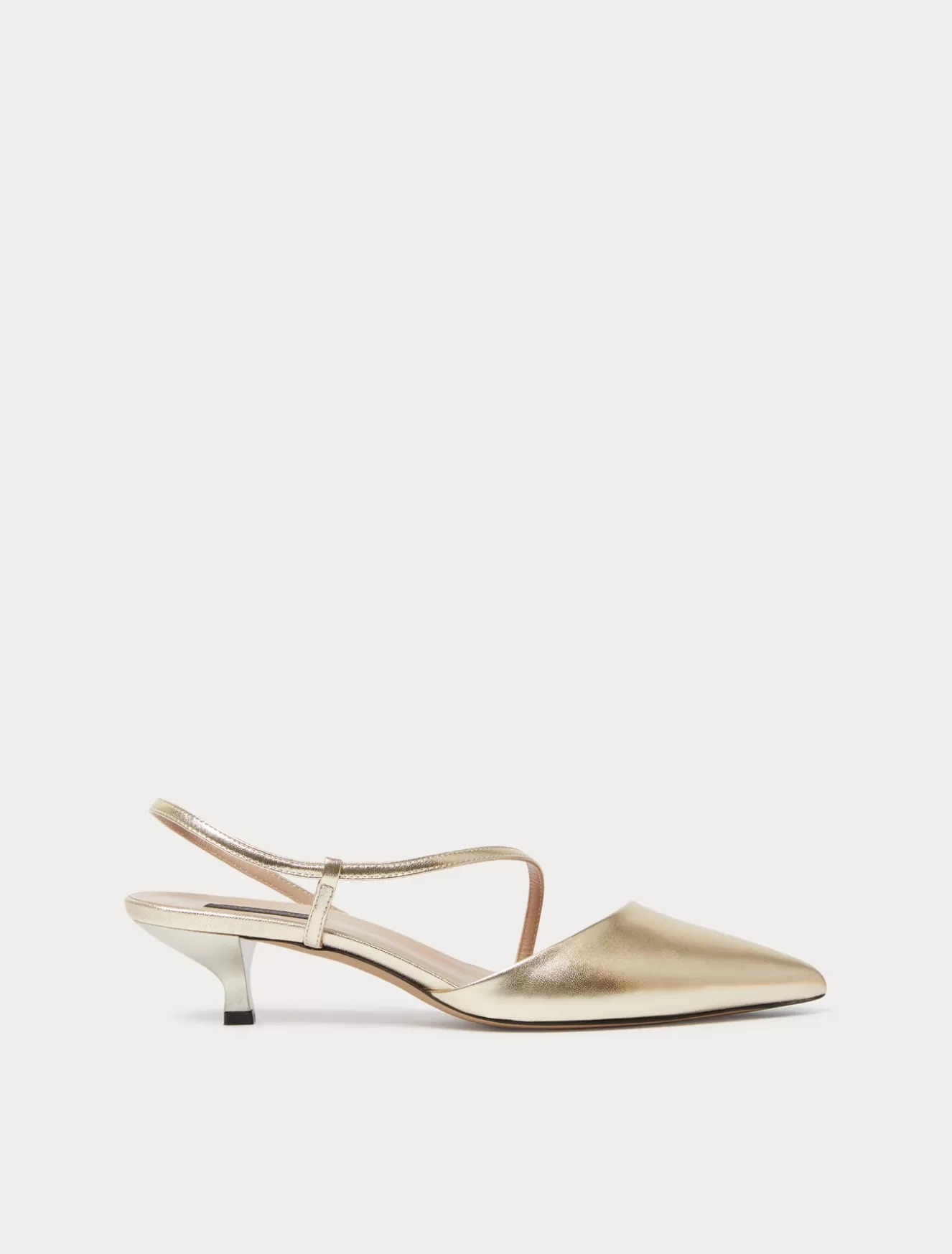 Accessoires | Accessoires<Marina Rinaldi Slingback-Pumps aus Leder PLATIN