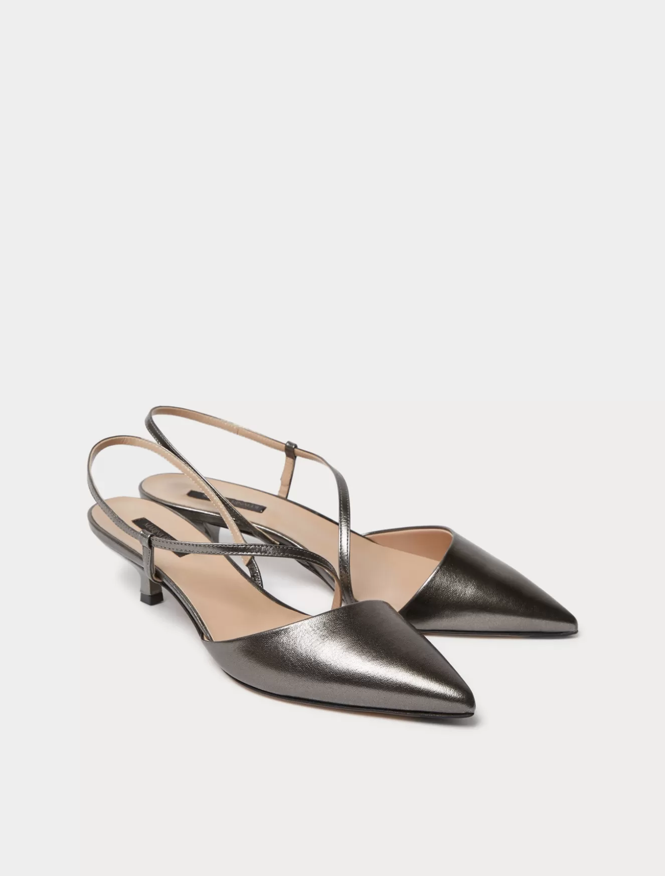 Accessoires | Accessoires<Marina Rinaldi Slingback-Pumps aus Leder ANTHRAZIT