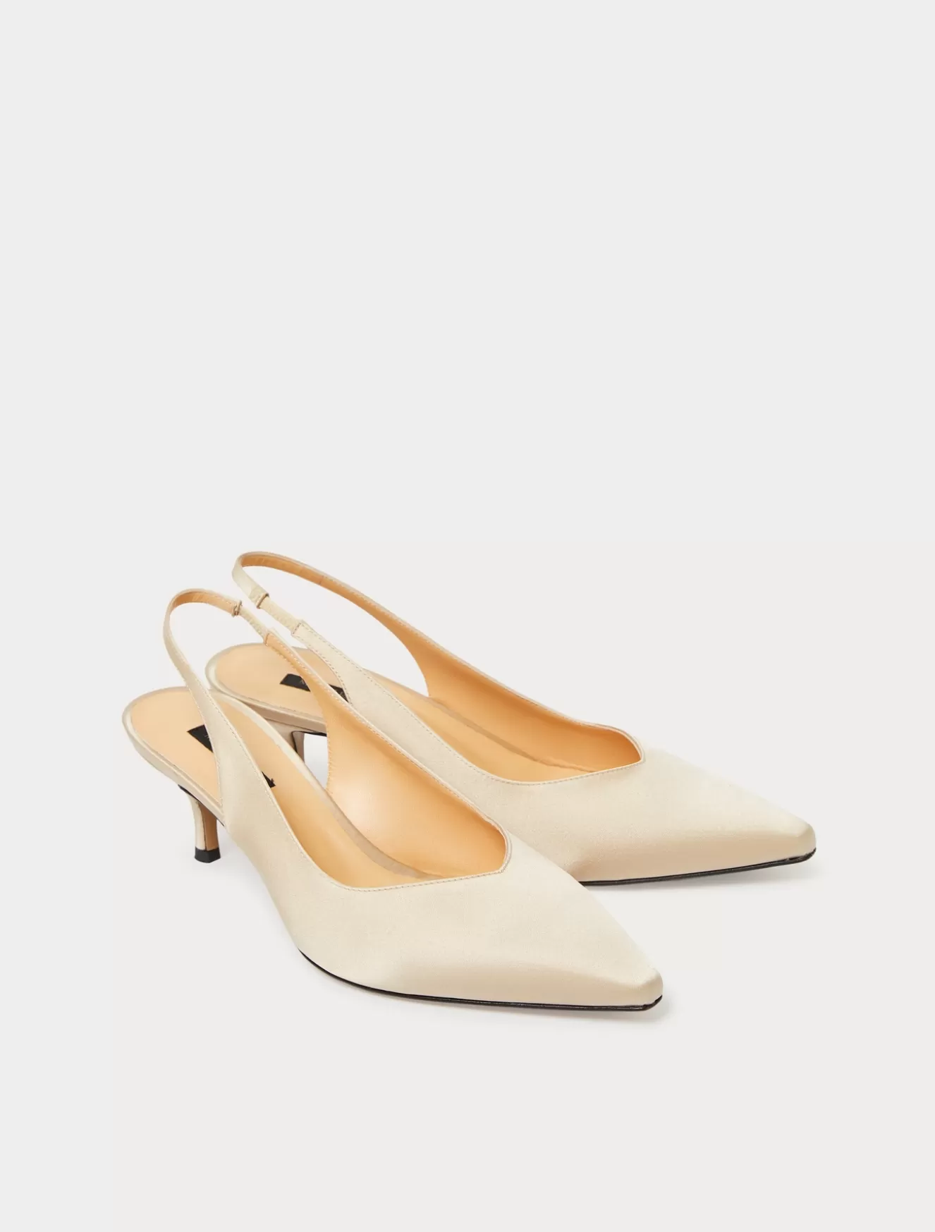 Accessoires | Accessoires<Marina Rinaldi Slingback-Pumps aus Satin BEIGE