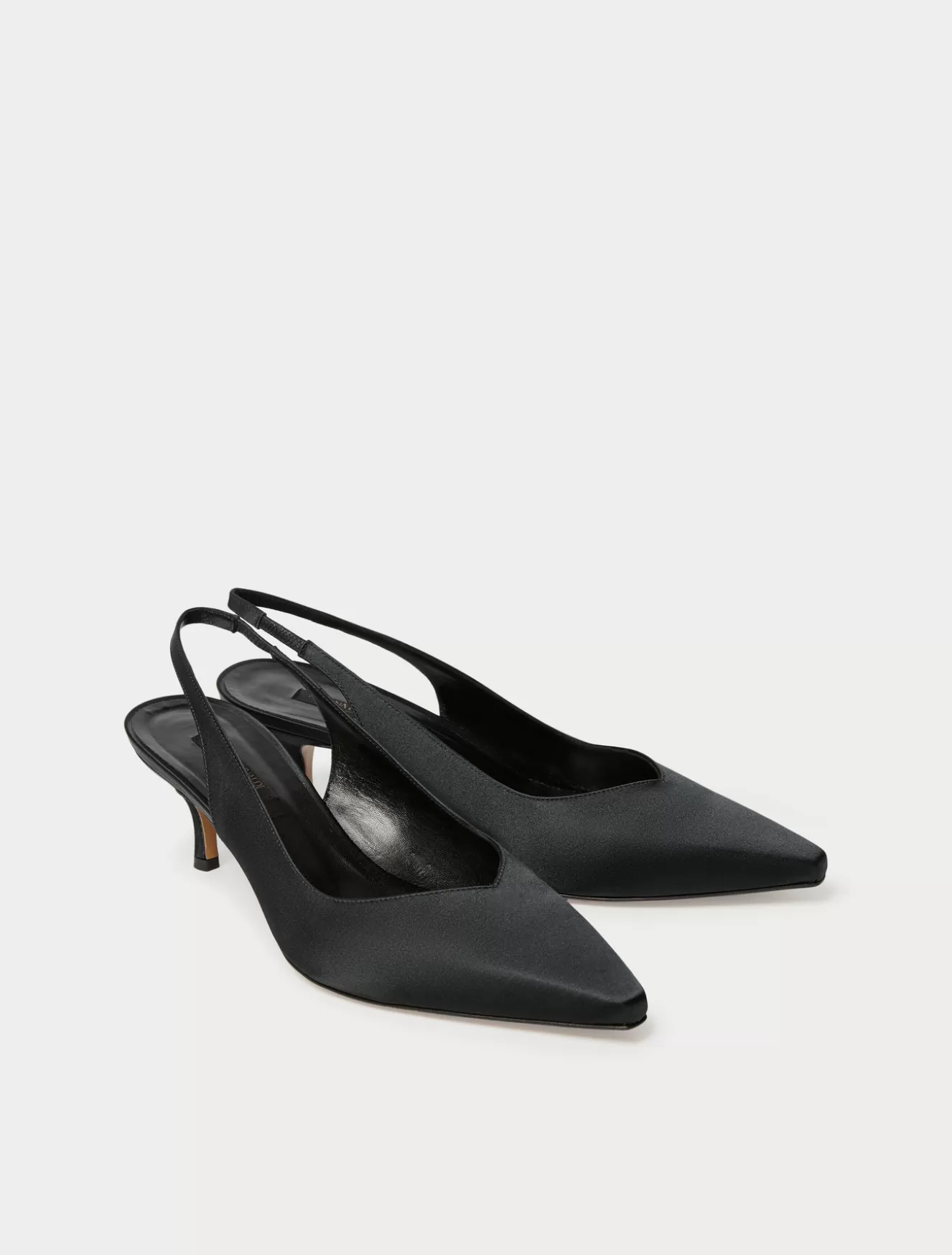 Accessoires | Accessoires<Marina Rinaldi Slingback-Pumps aus Satin SCHWARZ