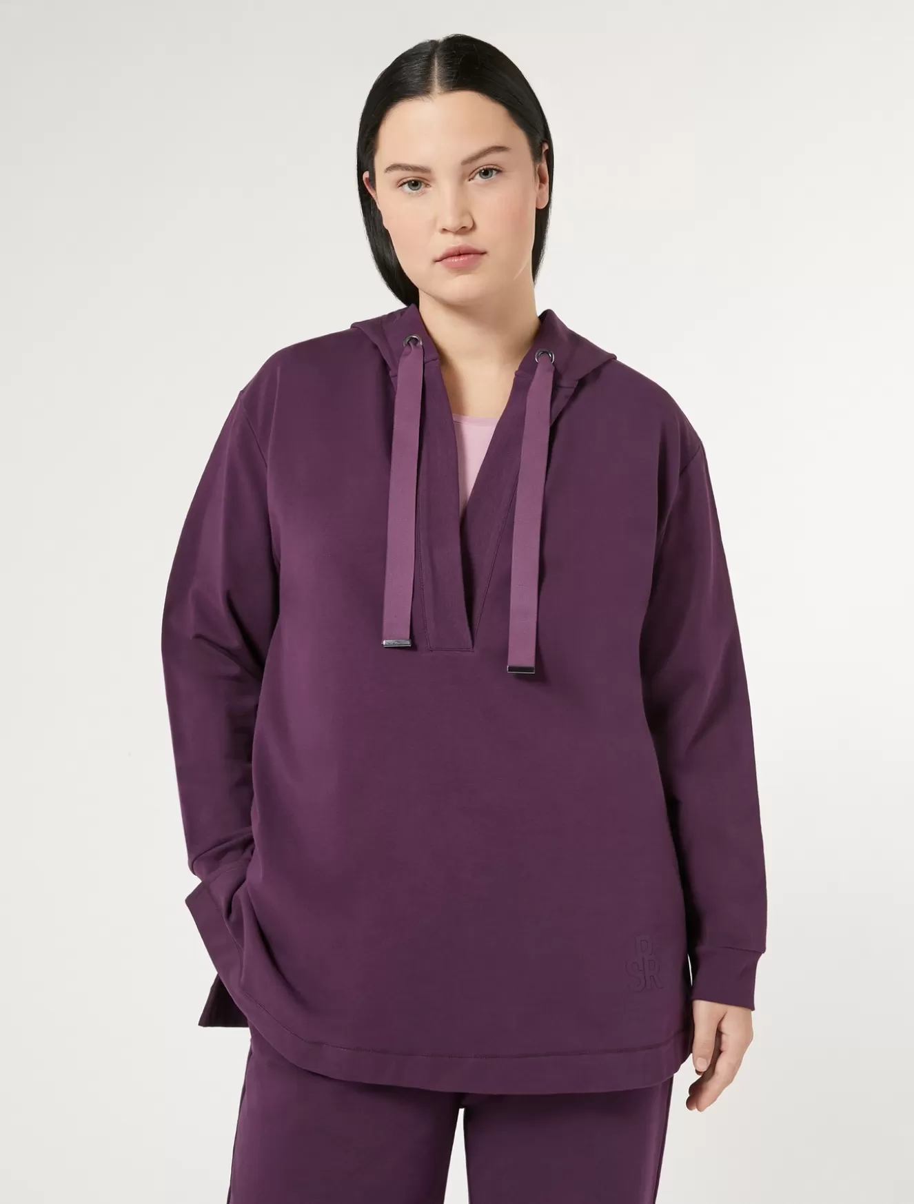 Tops & T-shirts | Tops & T-shirts<Marina Rinaldi Sweatshirt aus Baumwolljersey VIOLETT