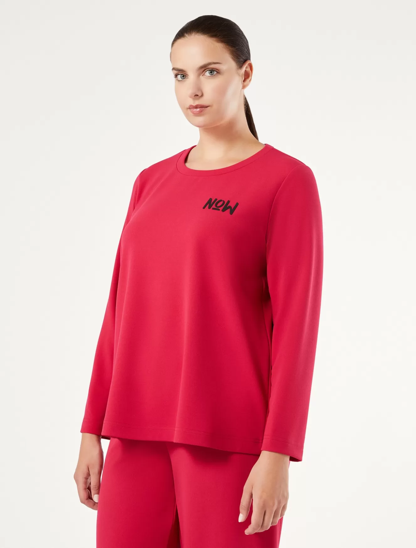 Tops & T-shirts | Tops & T-shirts<Marina Rinaldi Sweatshirt aus Scuba Crêpe FUCHSIE