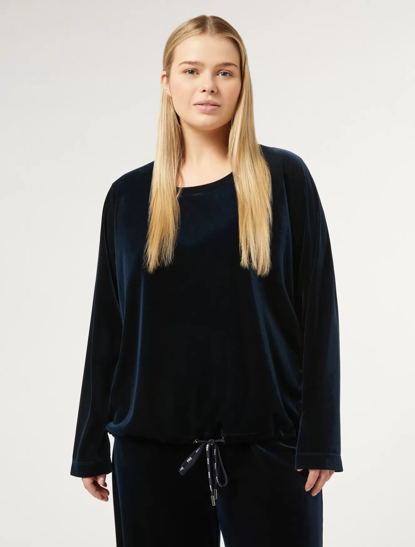 Tops & T-shirts | Tops & T-shirts<Marina Rinaldi Sweatshirt aus Stretch-Chenille NACHTBLAU