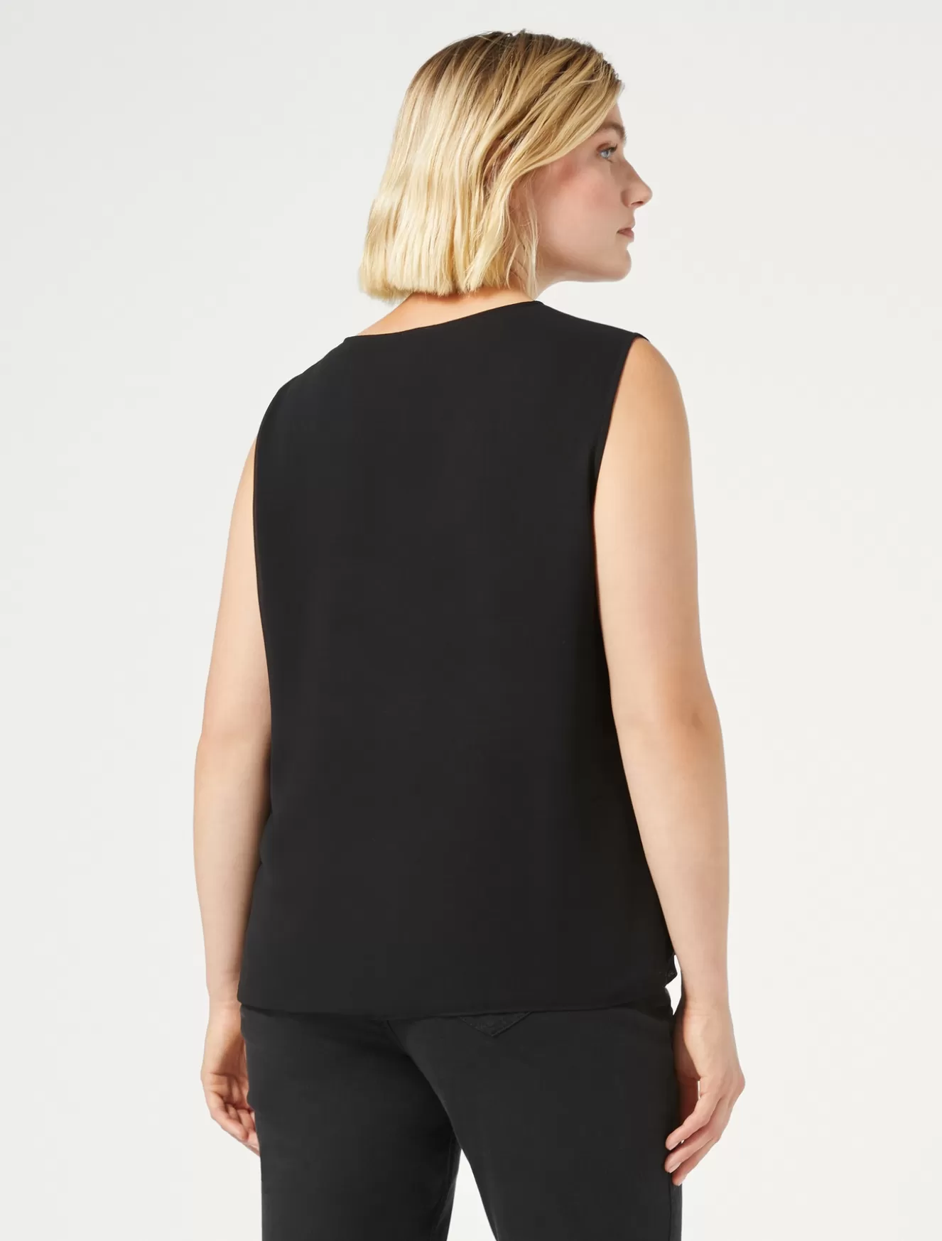 Blusen | Blusen<Marina Rinaldi Top aus Georgette SCHWARZ