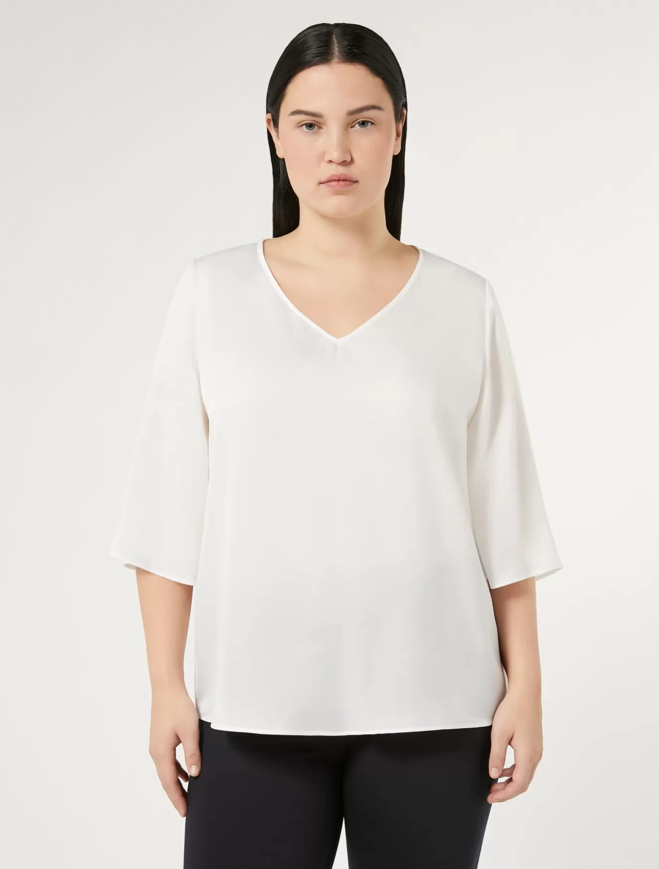 Blusen | Blusen<Marina Rinaldi Top aus Satin WEISS