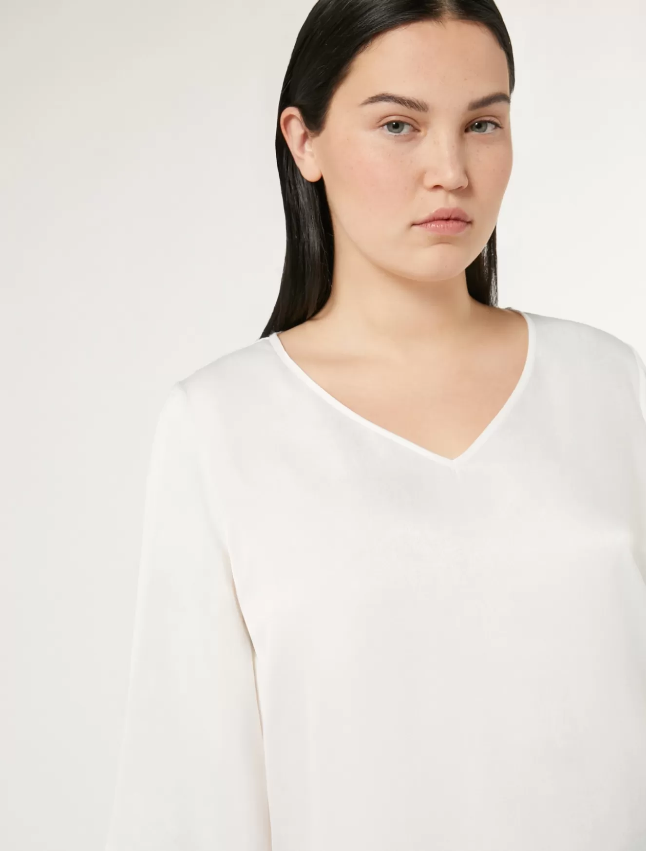 Blusen | Blusen<Marina Rinaldi Top aus Satin WEISS