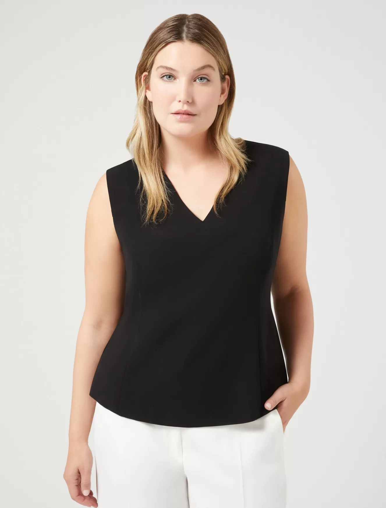 Blusen | Tops & T-shirts<Marina Rinaldi Top aus Triacetat SCHWARZ