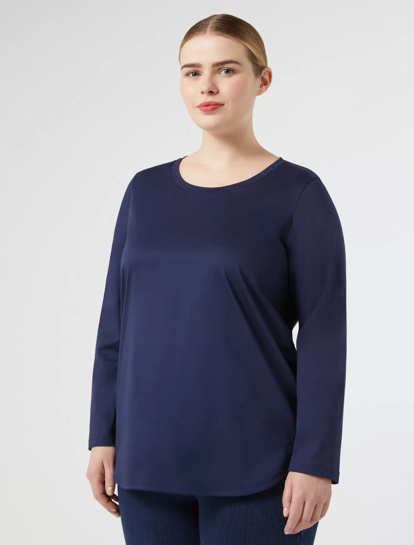 Tops & T-shirts | Tops & T-shirts<Marina Rinaldi T-Shirt aus Baumwolljersey BLAU