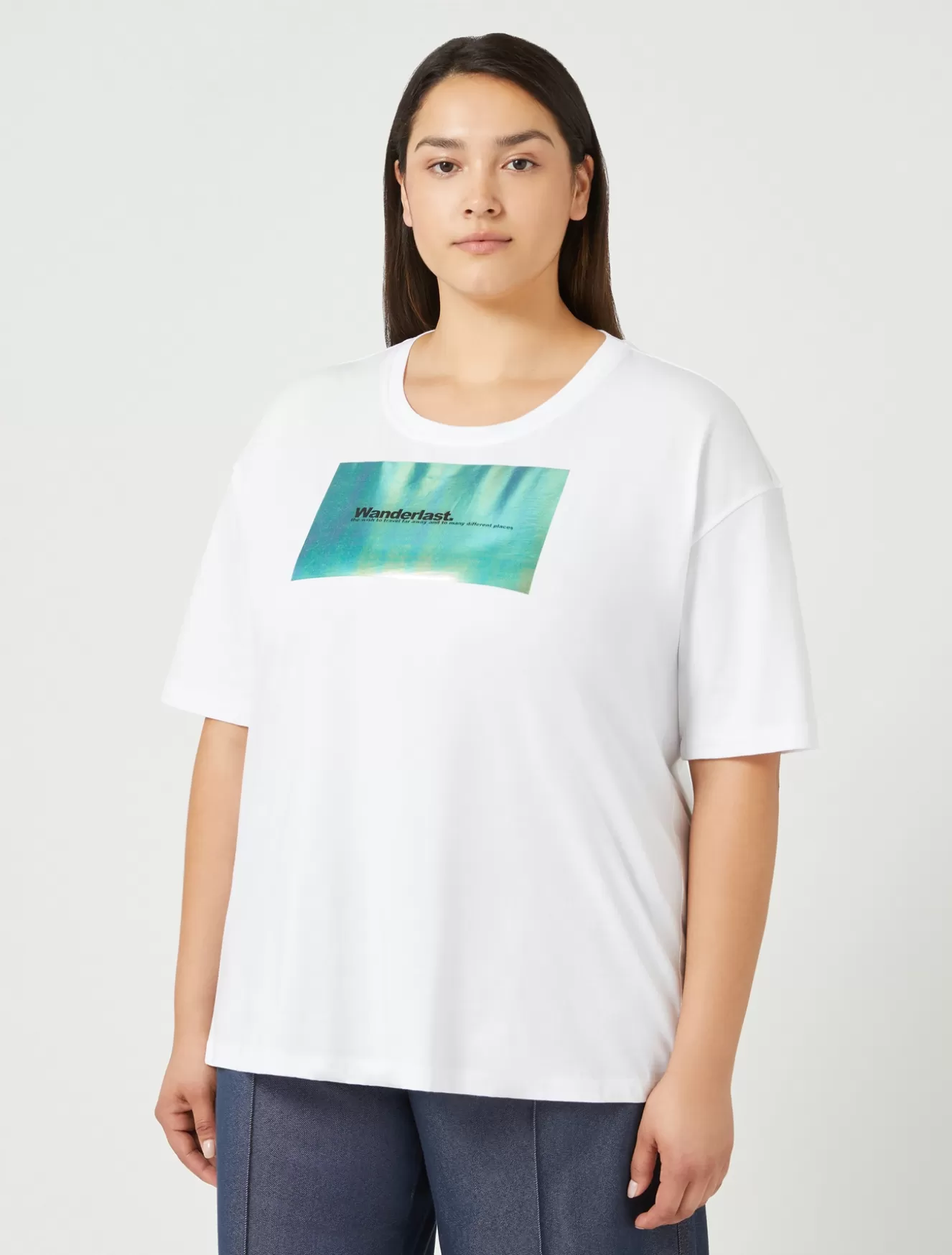 Tops & T-shirts | Tops & T-shirts<Marina Rinaldi T-Shirt aus bedrucktem Jersey WEISS