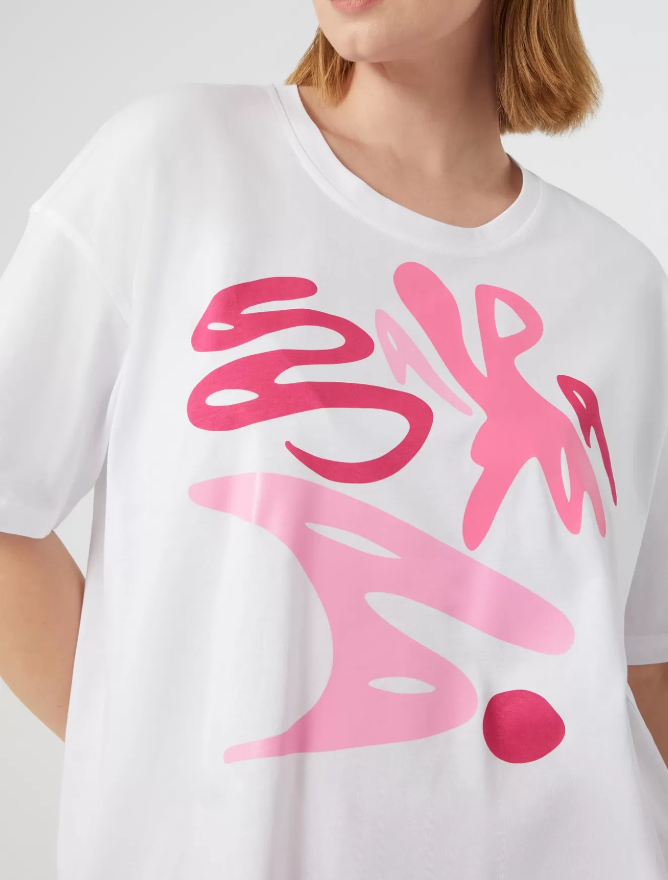 Tops & T-shirts | Tops & T-shirts<Marina Rinaldi T-Shirt aus bedrucktem Jersey WEISS