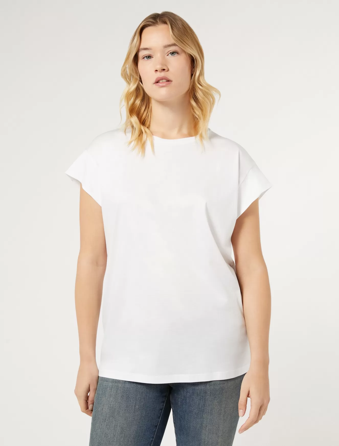 Tops & T-shirts | Tops & T-shirts<Marina Rinaldi T-Shirt aus Jersey WEISS